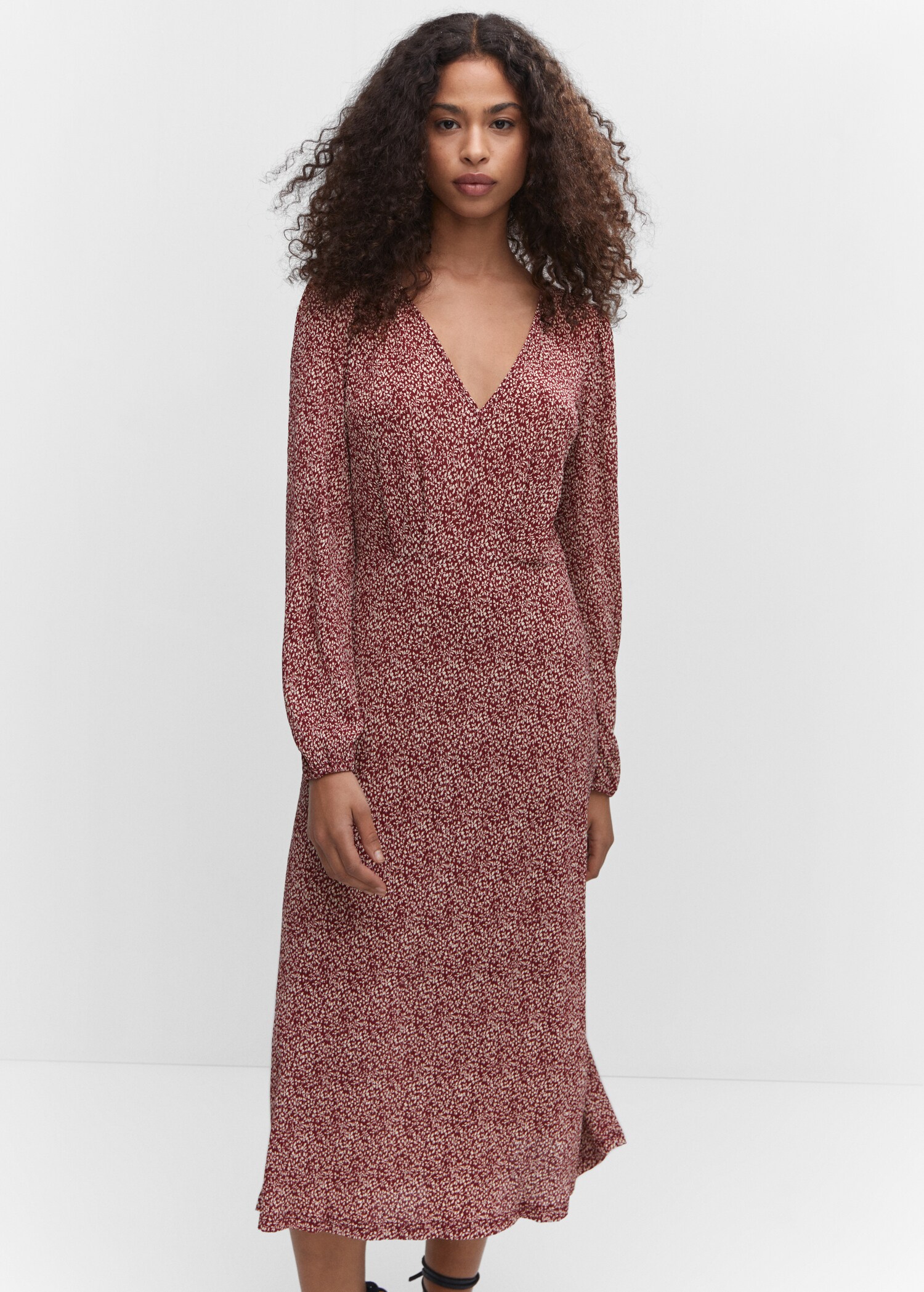 Textured printed dress - Medium plane