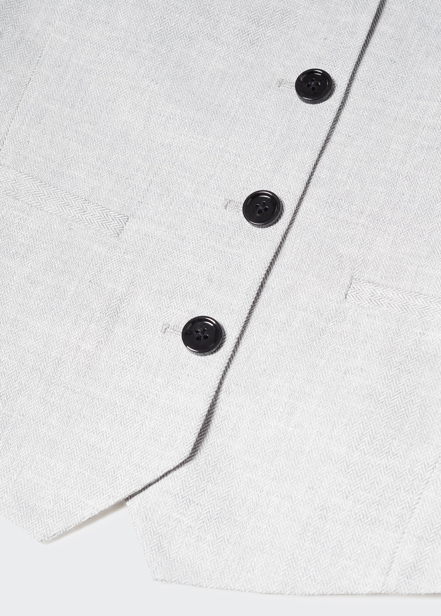 Herringbone linen suit vest - Details of the article 8