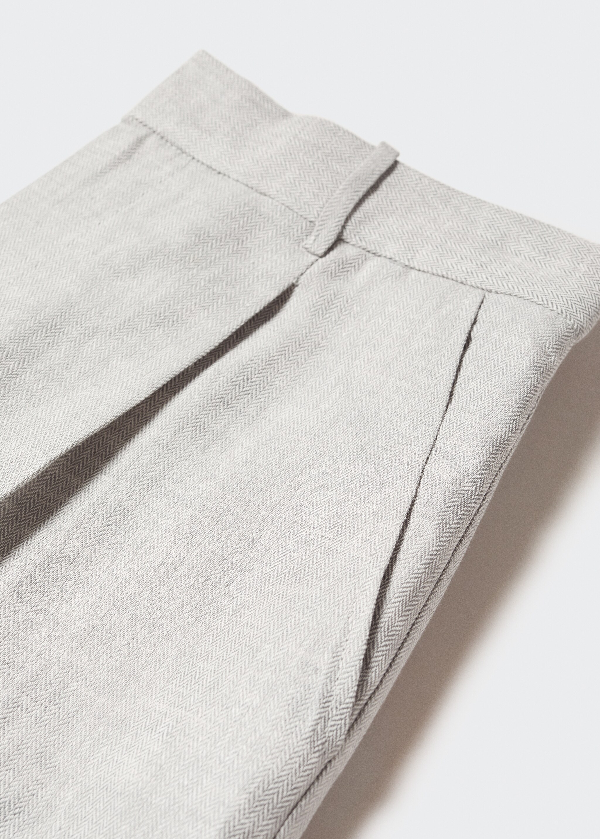 Παντελόνι κοστουμιού λινό ψαροκόκαλο - Λεπτομέρεια του προϊόντος 8