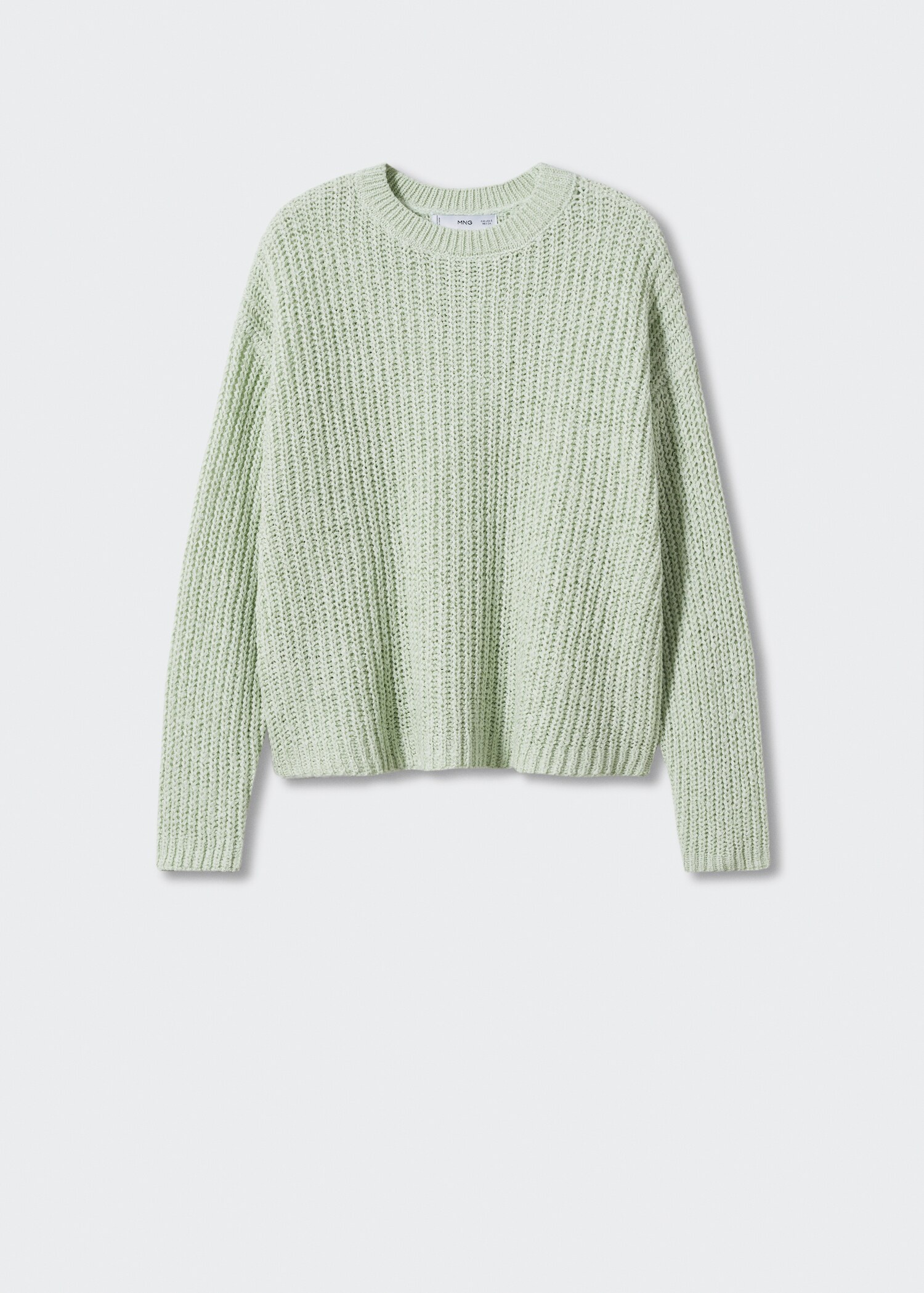 Pulover din tricot cu guler rotund - Articol fără model