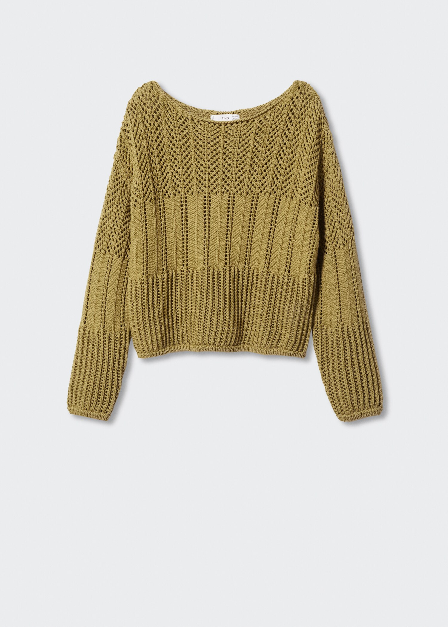 Openwork boat-neck sweater - Article without model