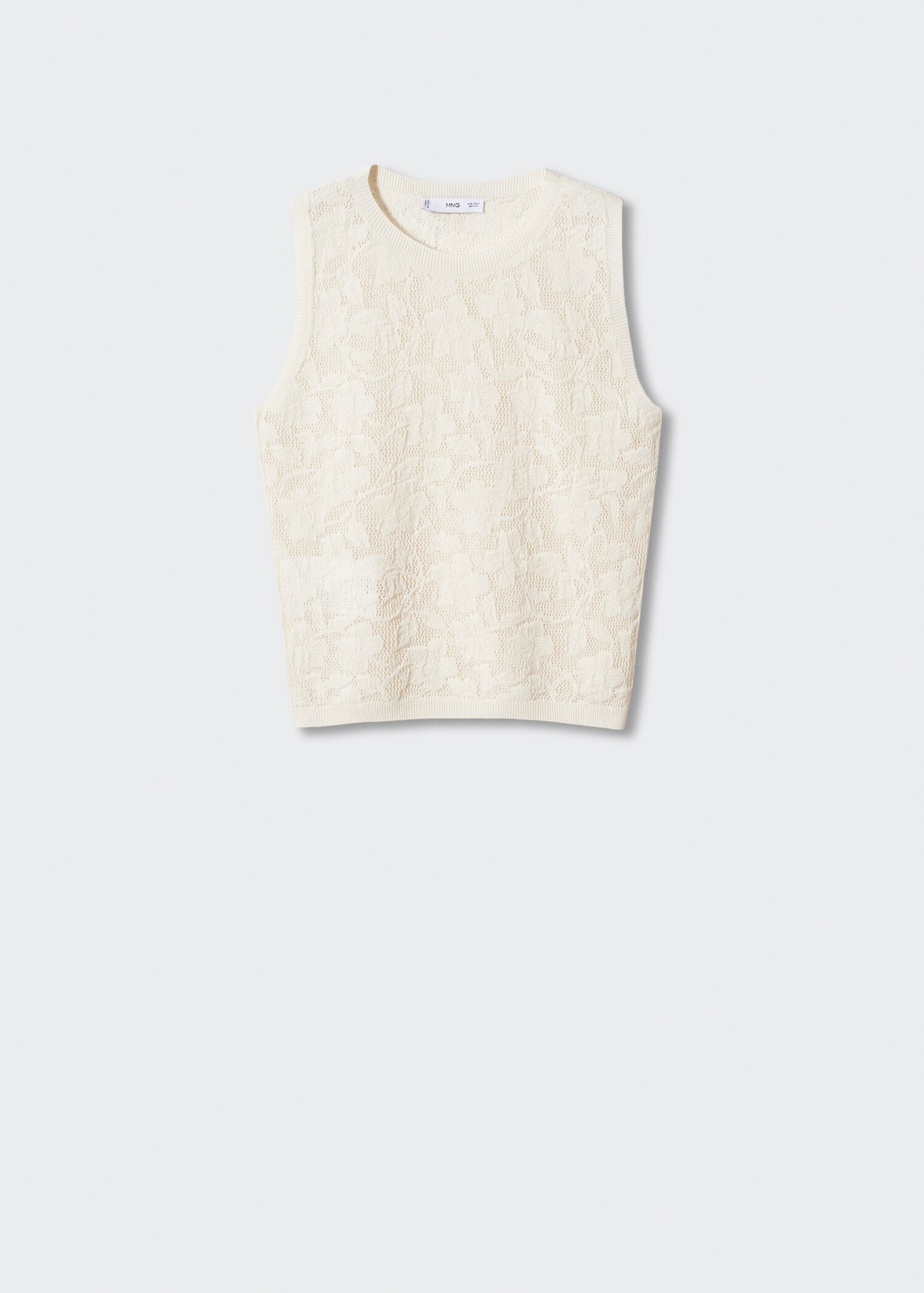 Floral openwork knitted top - Article without model
