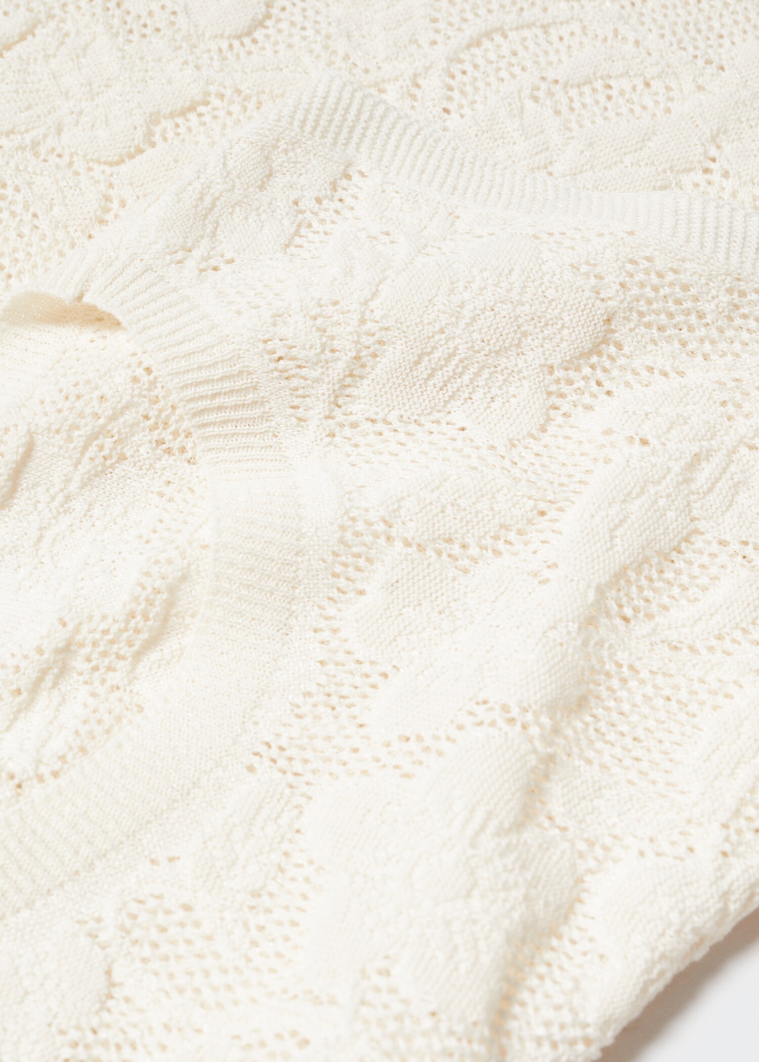 Floral openwork knitted top - Details of the article 8