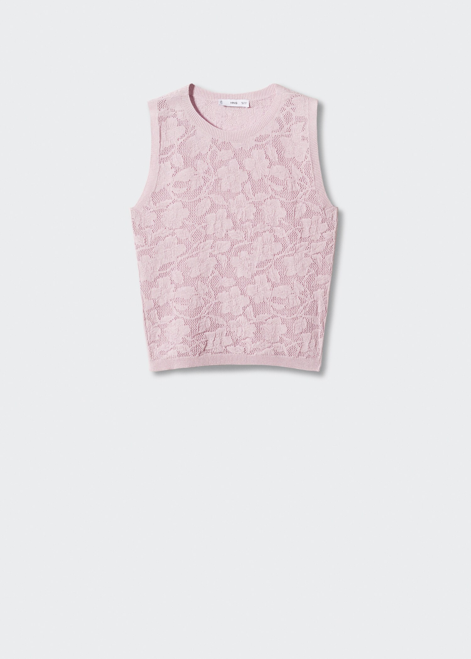 Floral openwork knitted top - Article without model