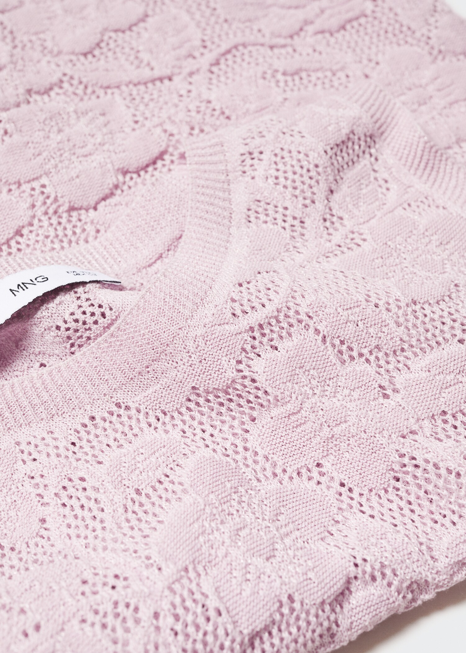 Floral openwork knitted top - Details of the article 8
