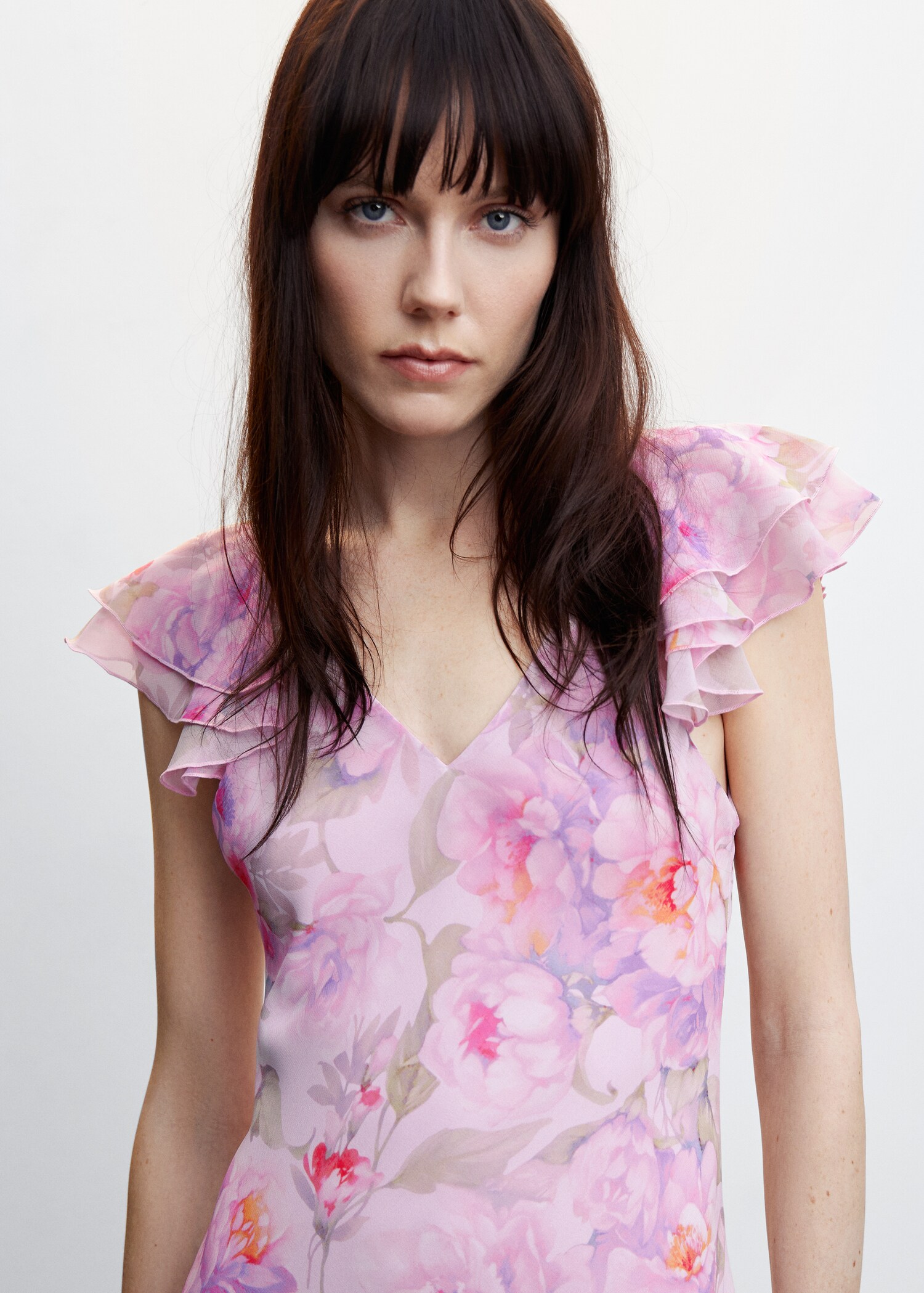 Robe à fleurs volantée - Détail de l'article 1