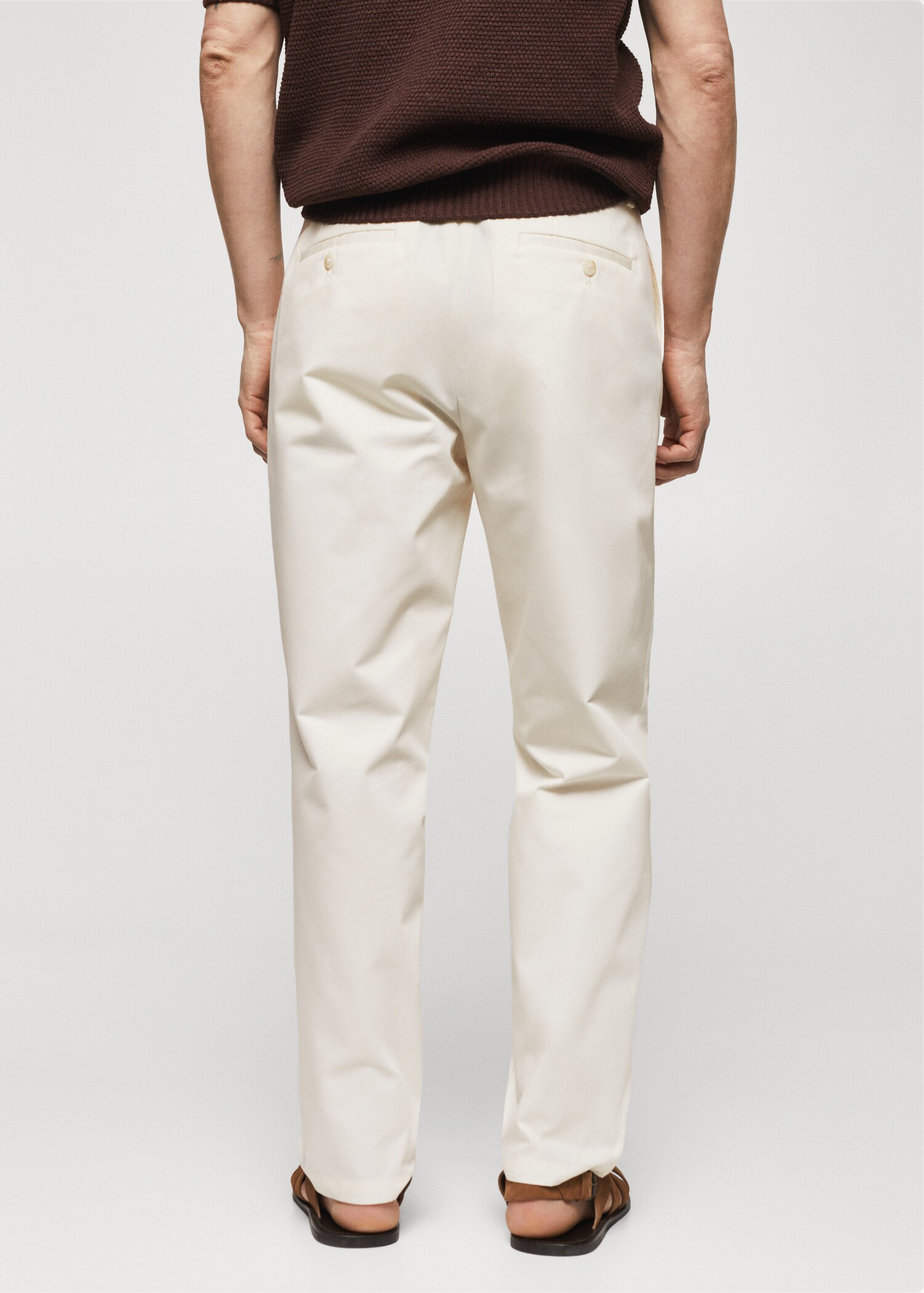 Cotton pleated trousers - Versi terbalik dari barang