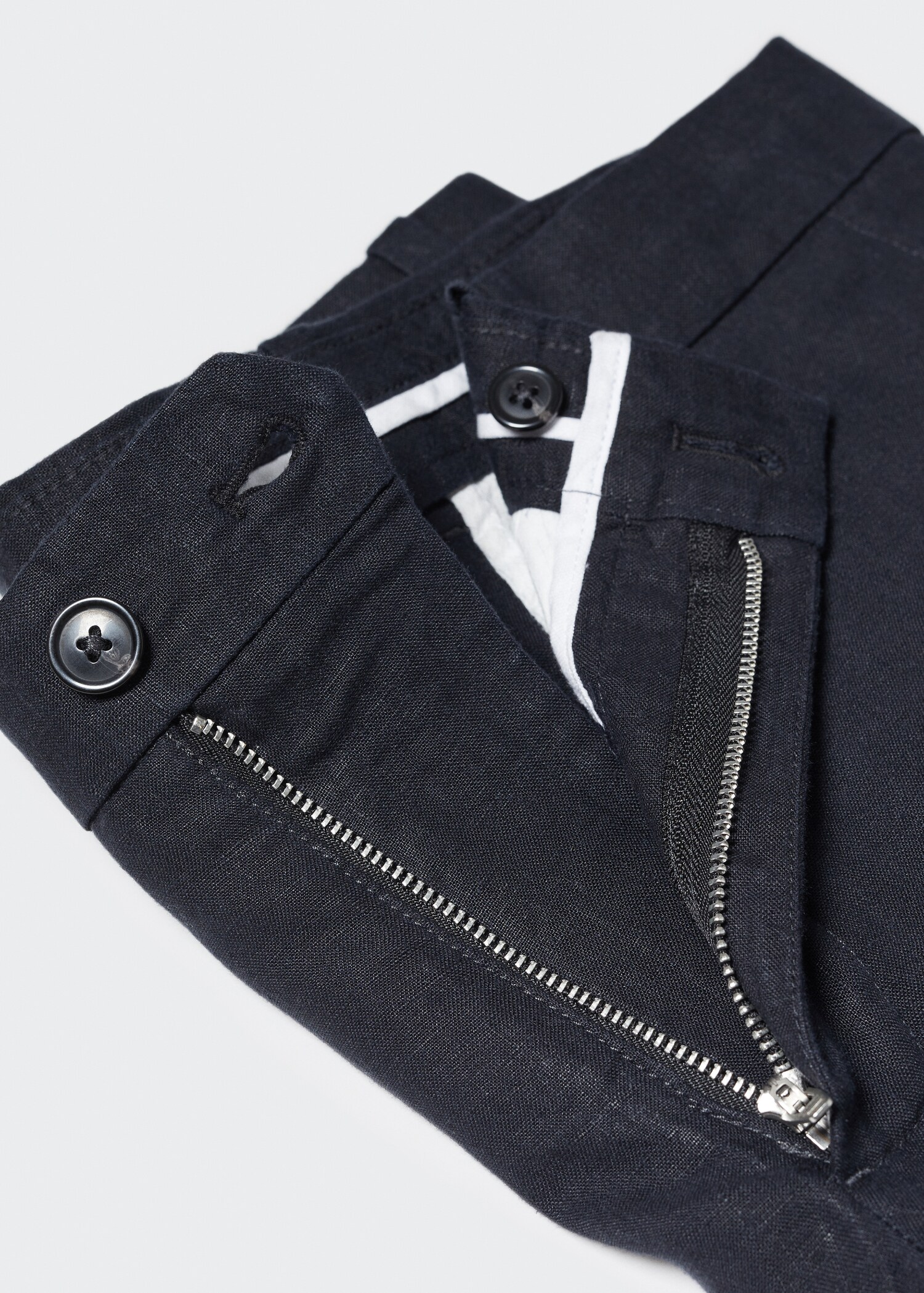 Slim Fit-Hose aus 100 % Leinen - Detail des Artikels 8