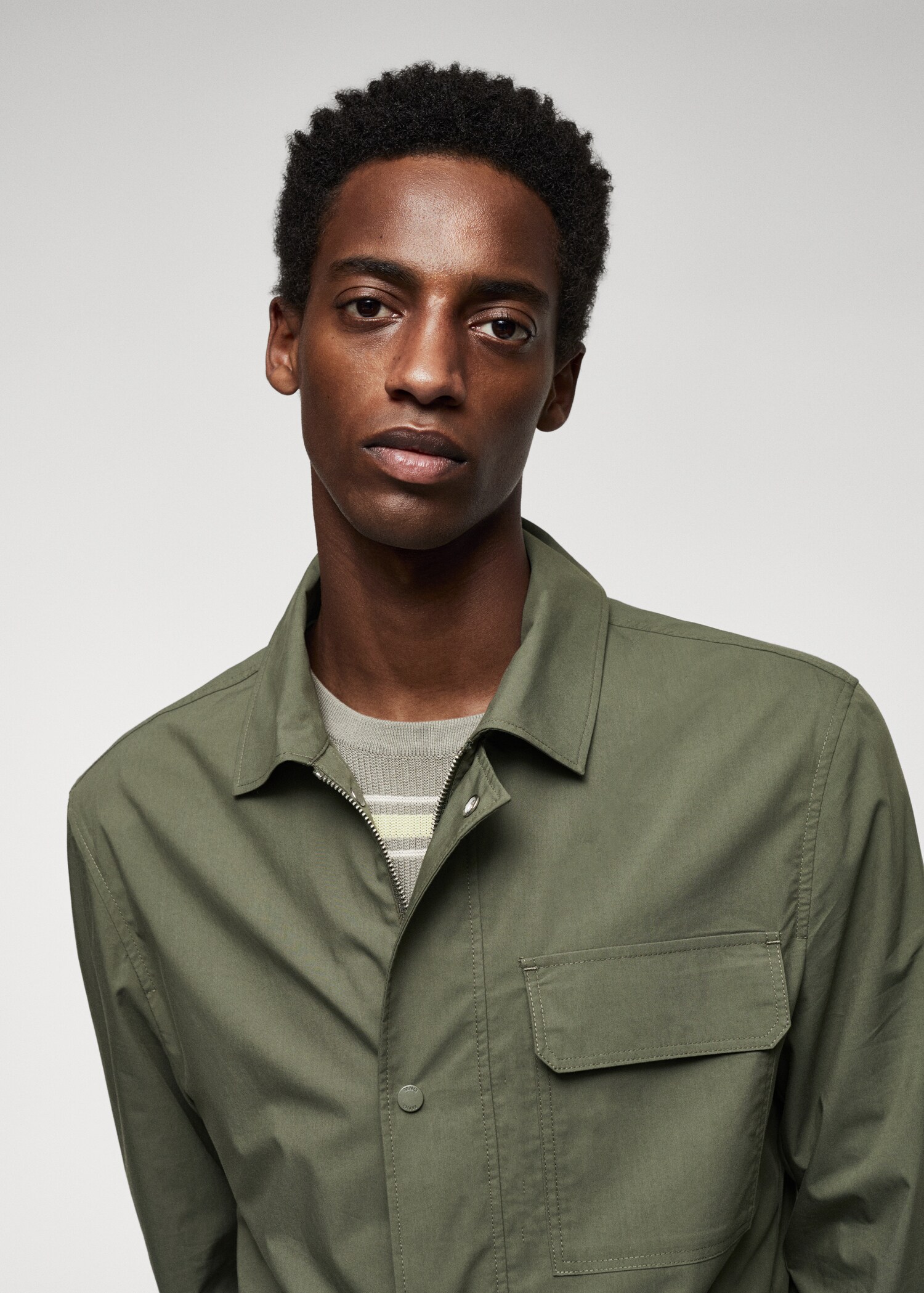 Light cotton jacket with pockets - Details of the article 1