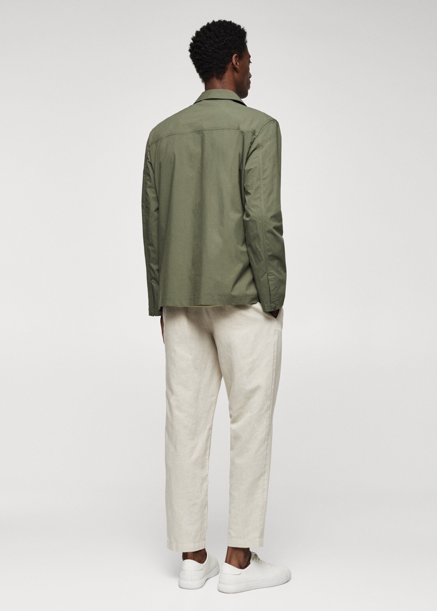 Light cotton jacket with pockets - Reverse of the article