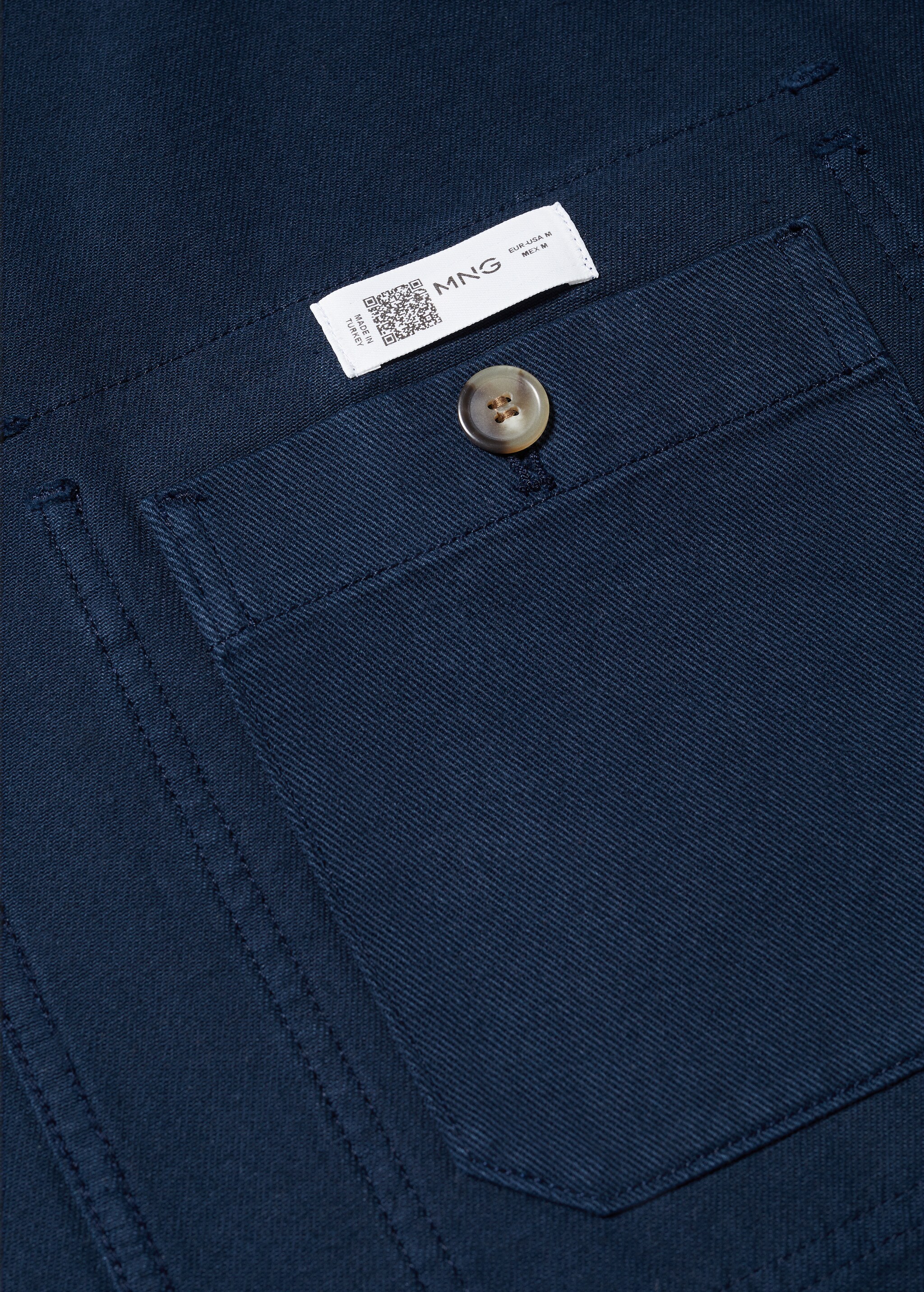 100% cotton overshirt with pockets - Details of the article 8