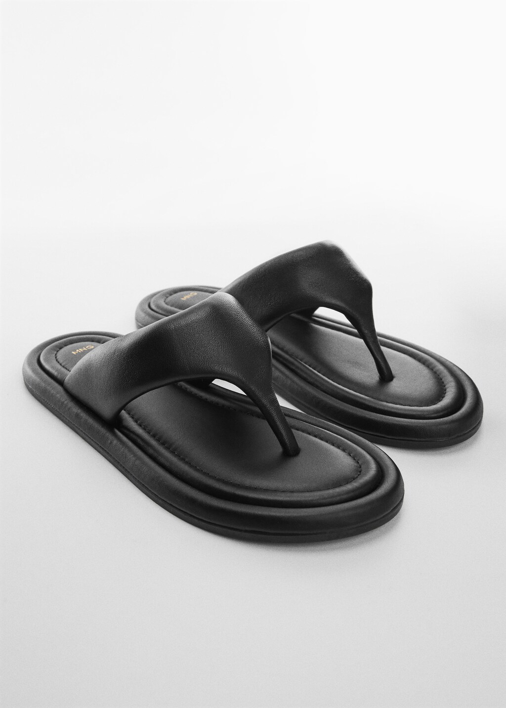 Mango leather sandals deals