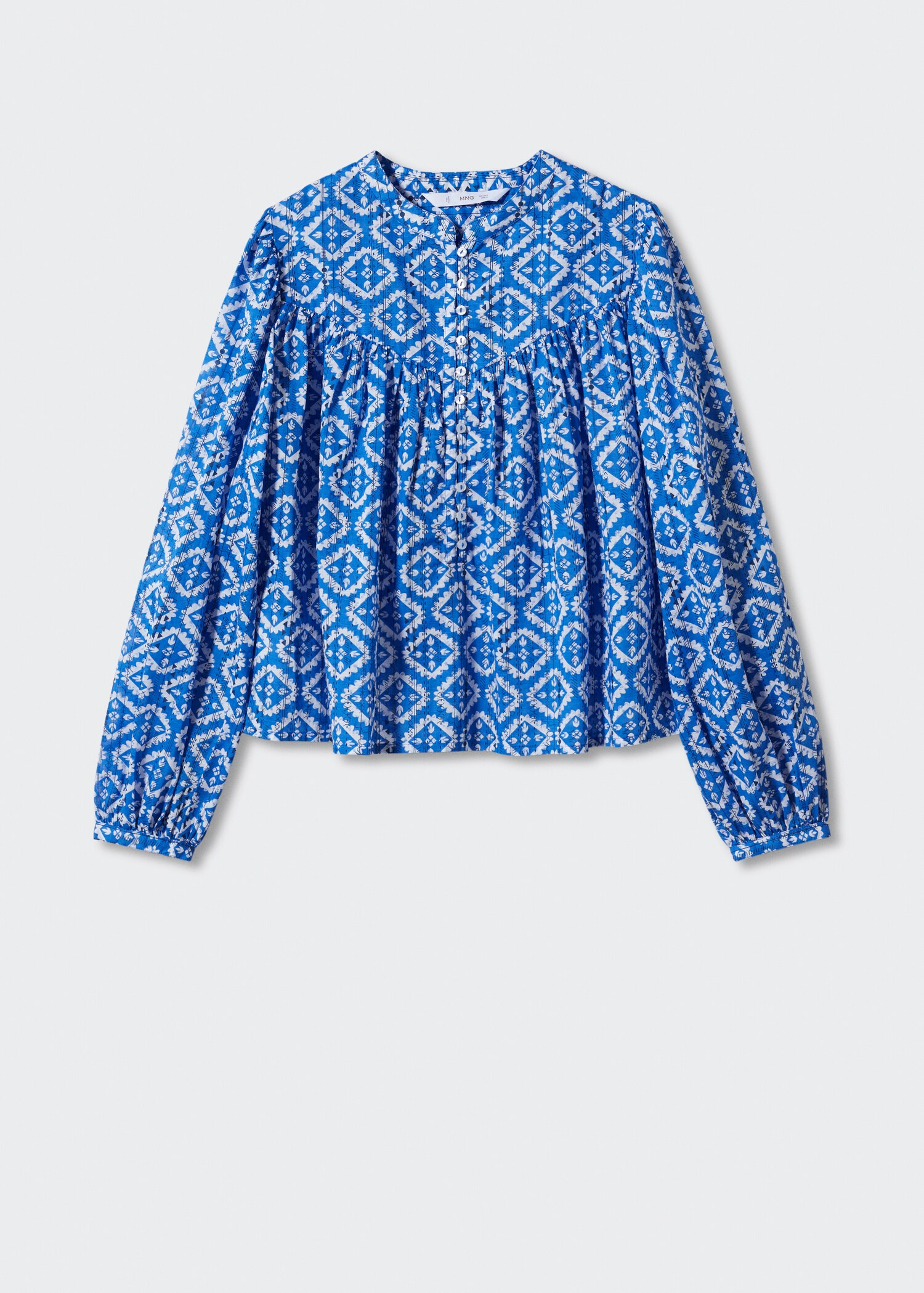 Buttoned printed blouse - Article without model