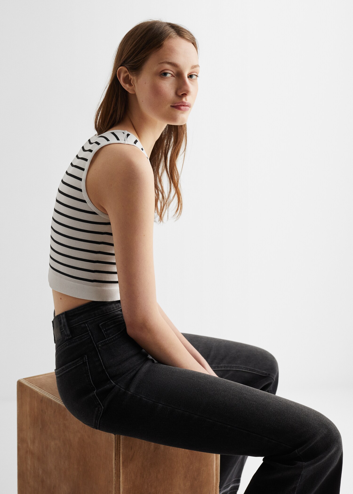 Striped crop top - Details of the article 2