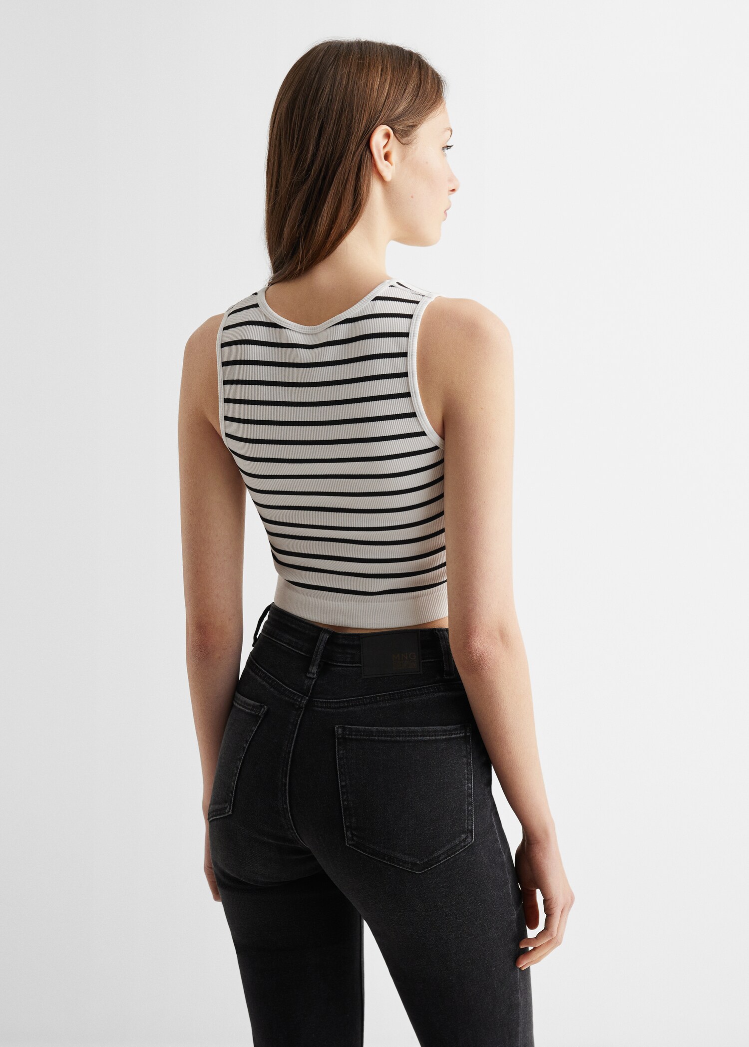 Striped crop top - Reverse of the article