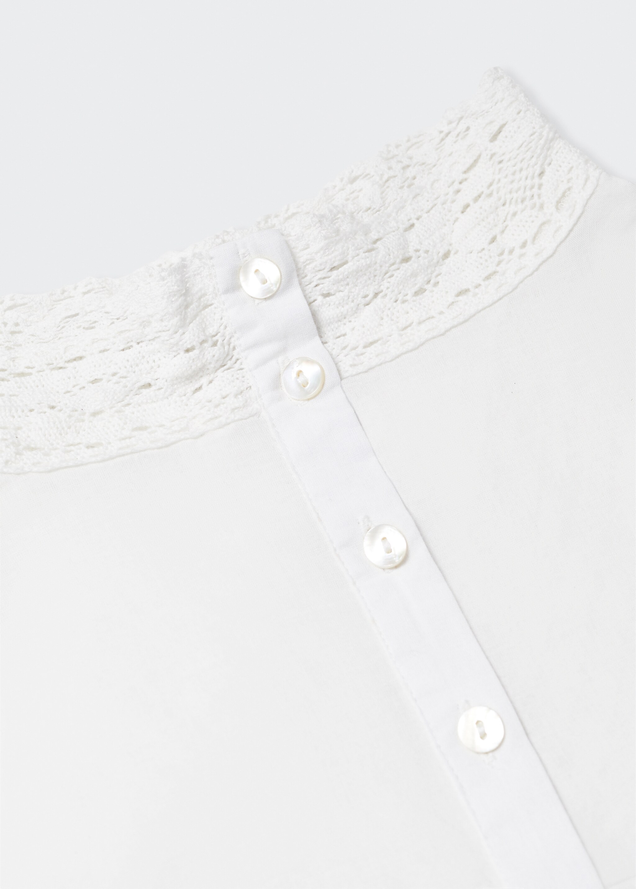 Cotton blouse with openwork details  - Details of the article 8