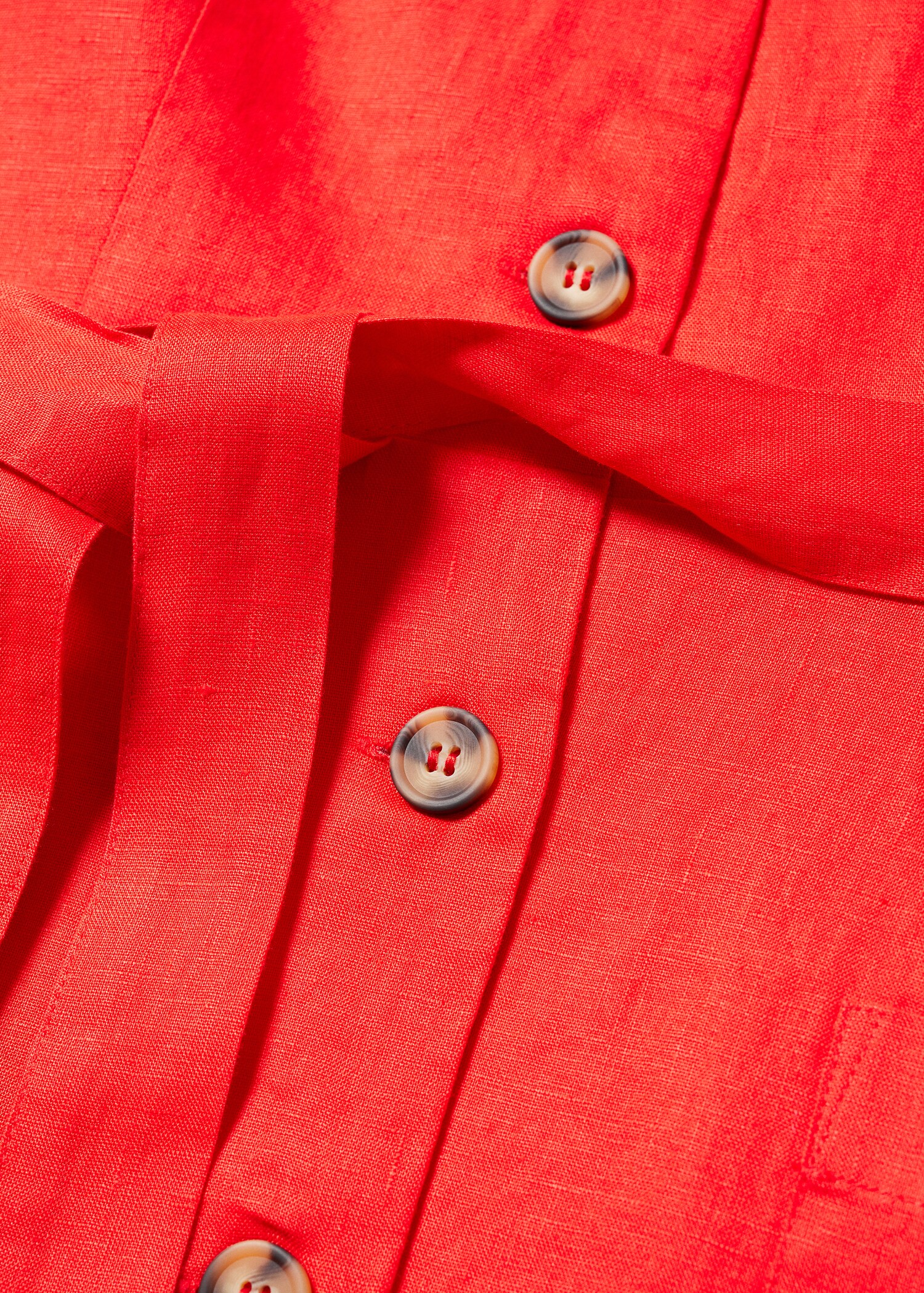 100% linen shirty dress - Details of the article 8
