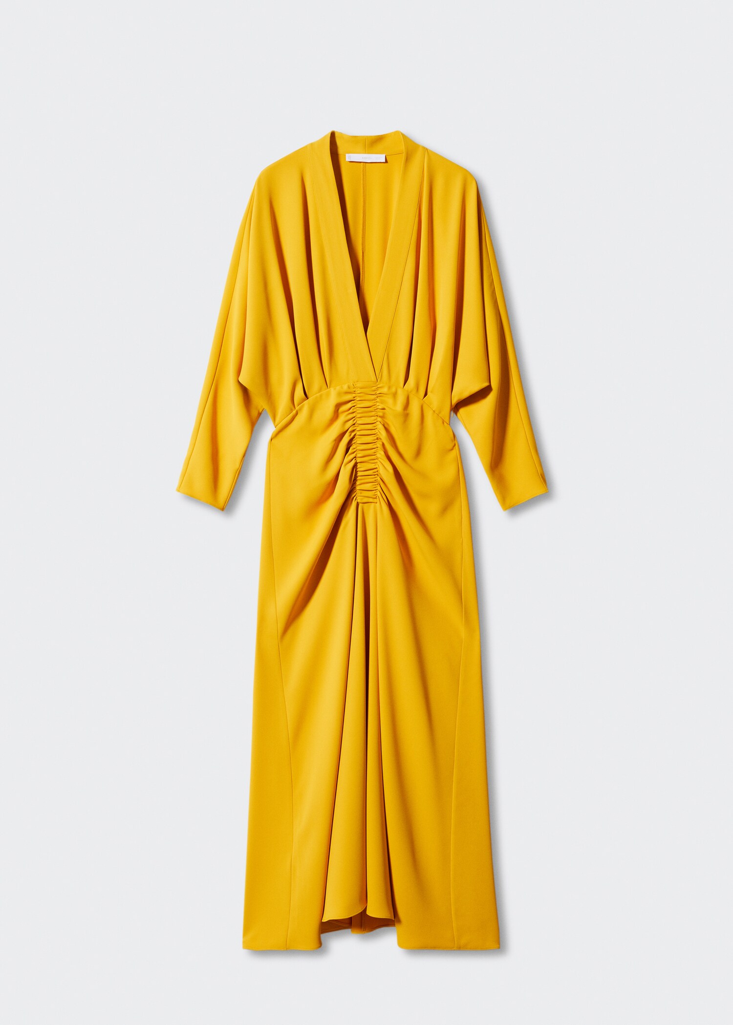 V-neck dress with gathered neckline - Article without model