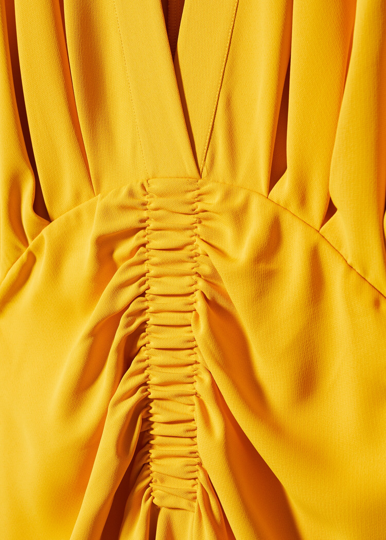 V-neck dress with gathered neckline - Details of the article 8