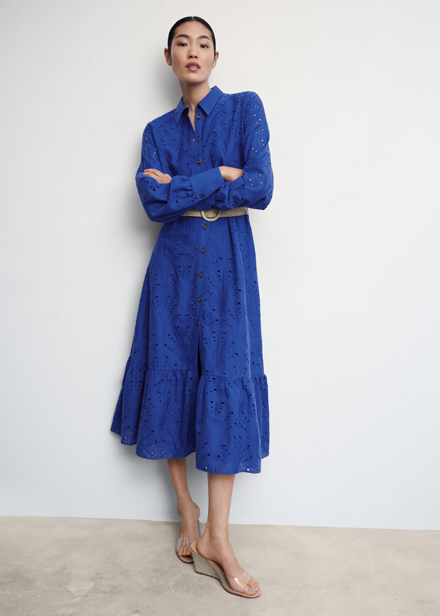 Robe chemise détails ajourés - Détail de l'article 2