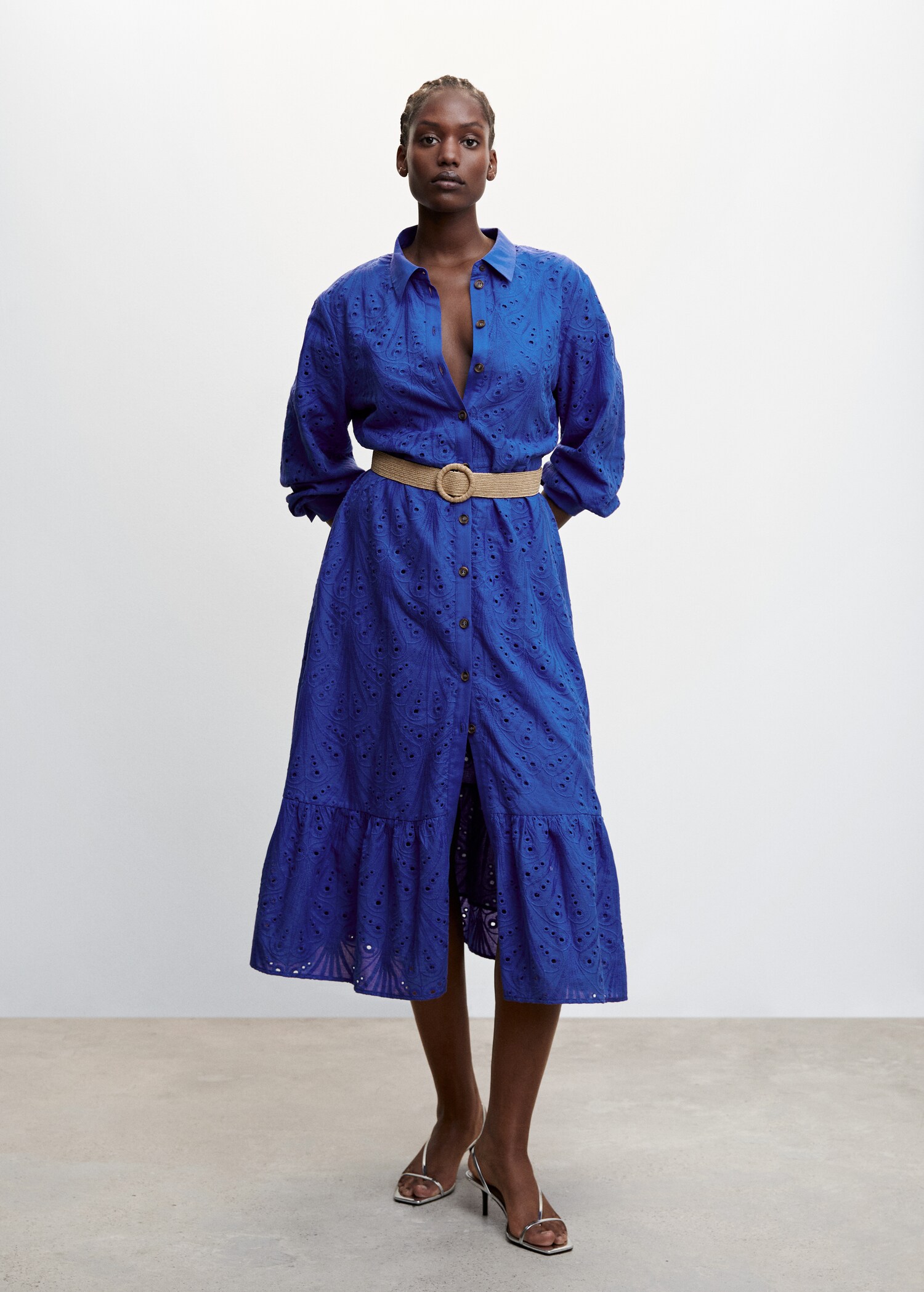 Robe chemise détails ajourés - Détail de l'article 3