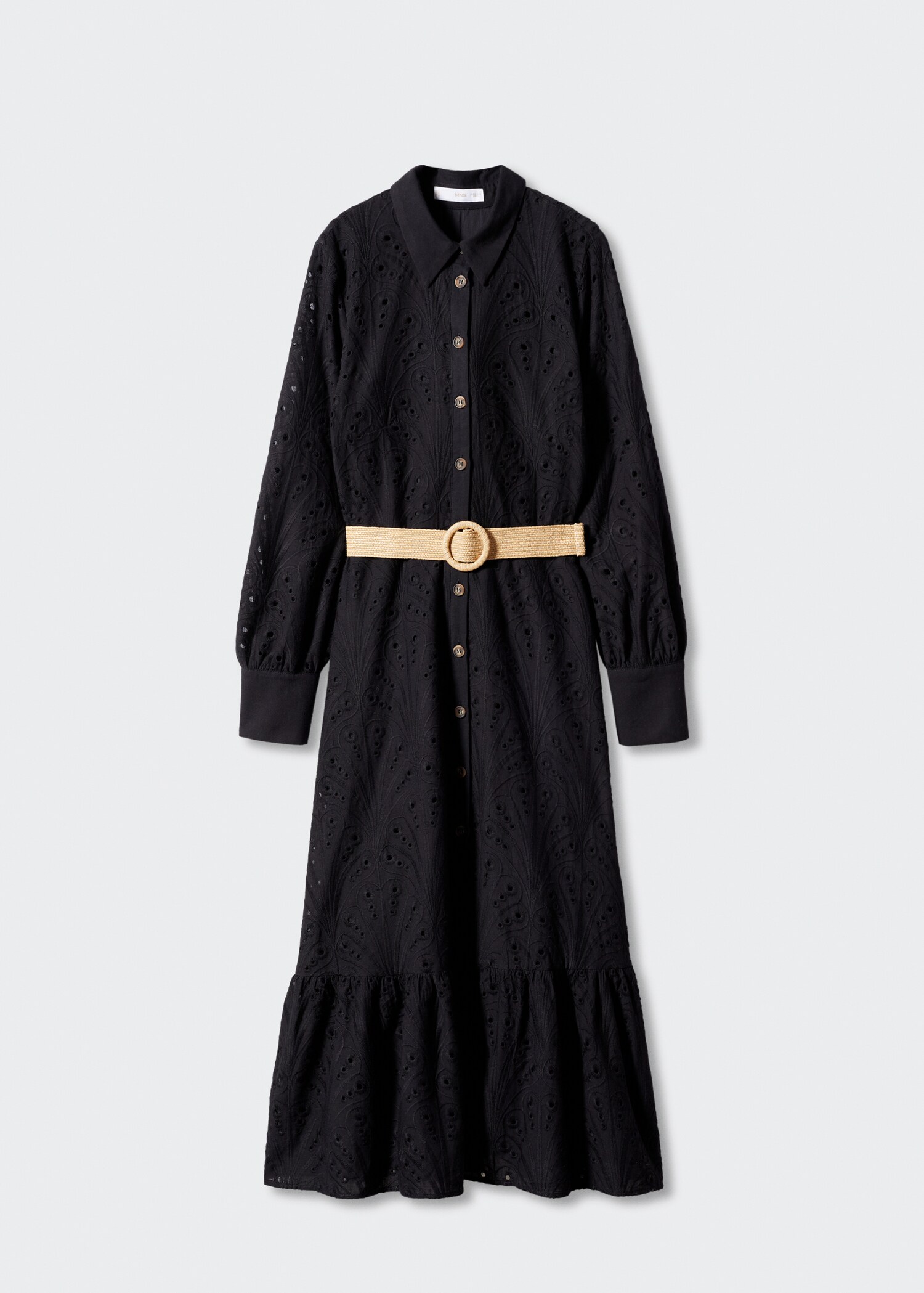 Robe chemise détails ajourés - Article sans modèle