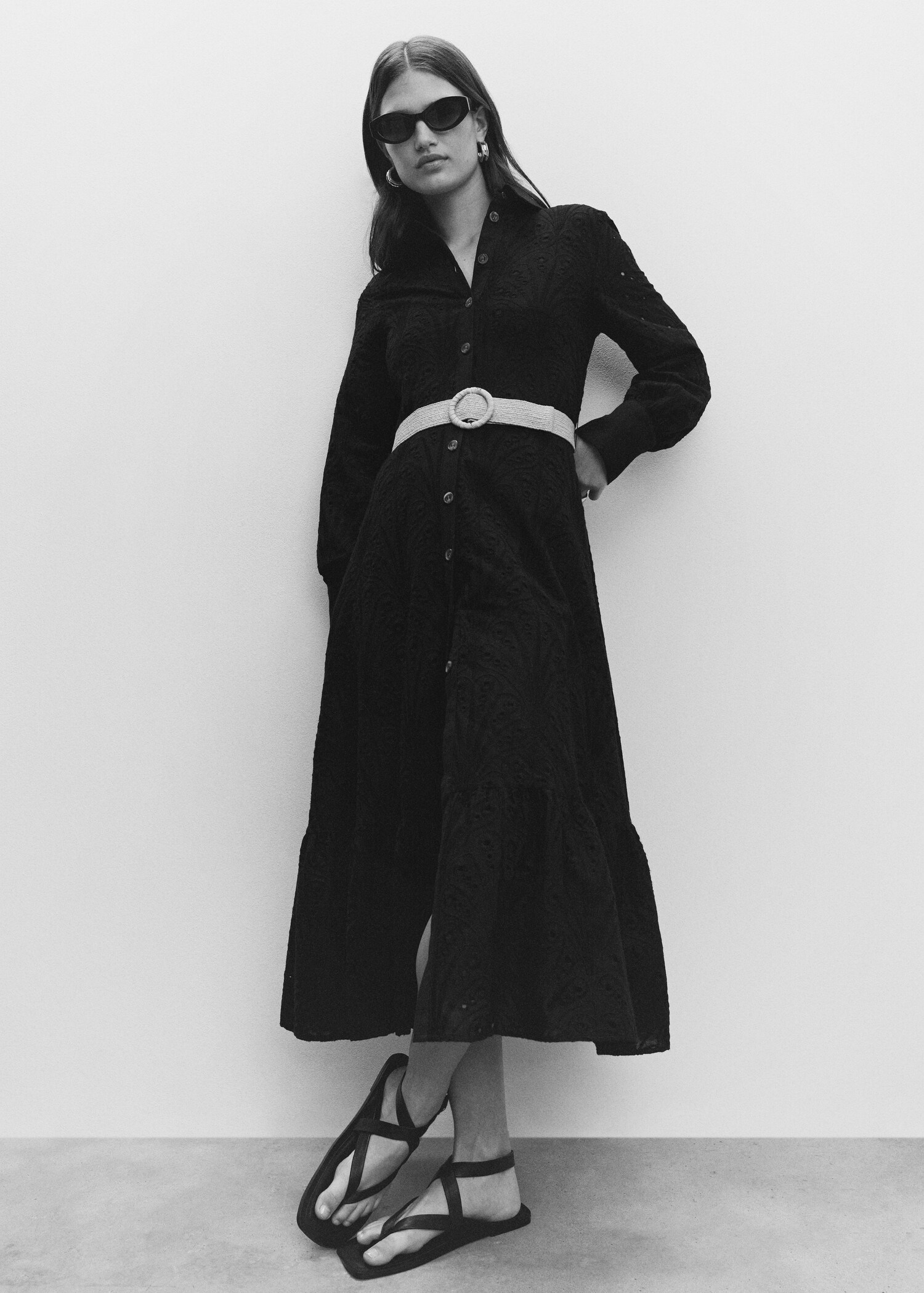 Robe chemise détails ajourés - Détail de l'article 2