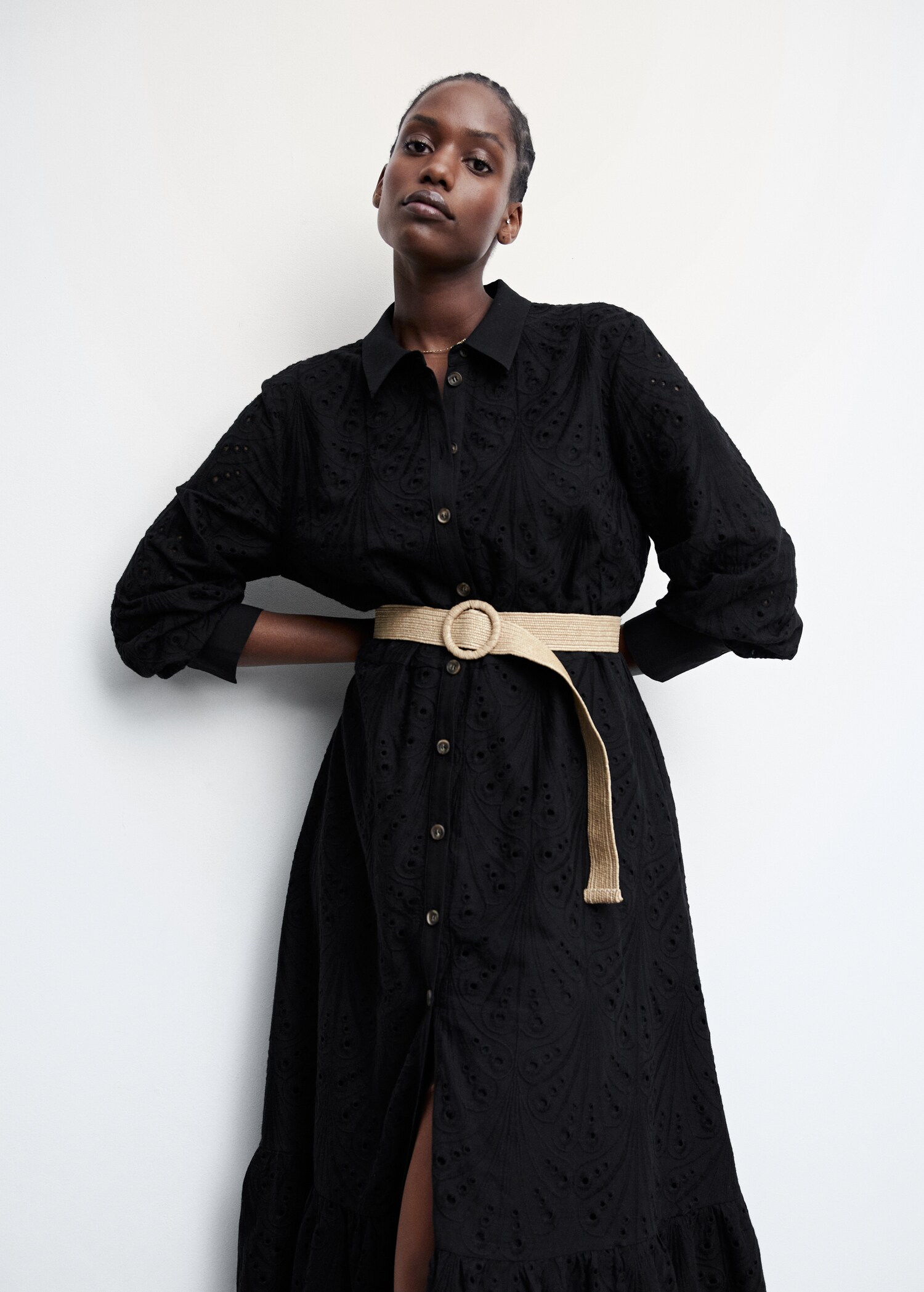 Robe chemise détails ajourés - Détail de l'article 5