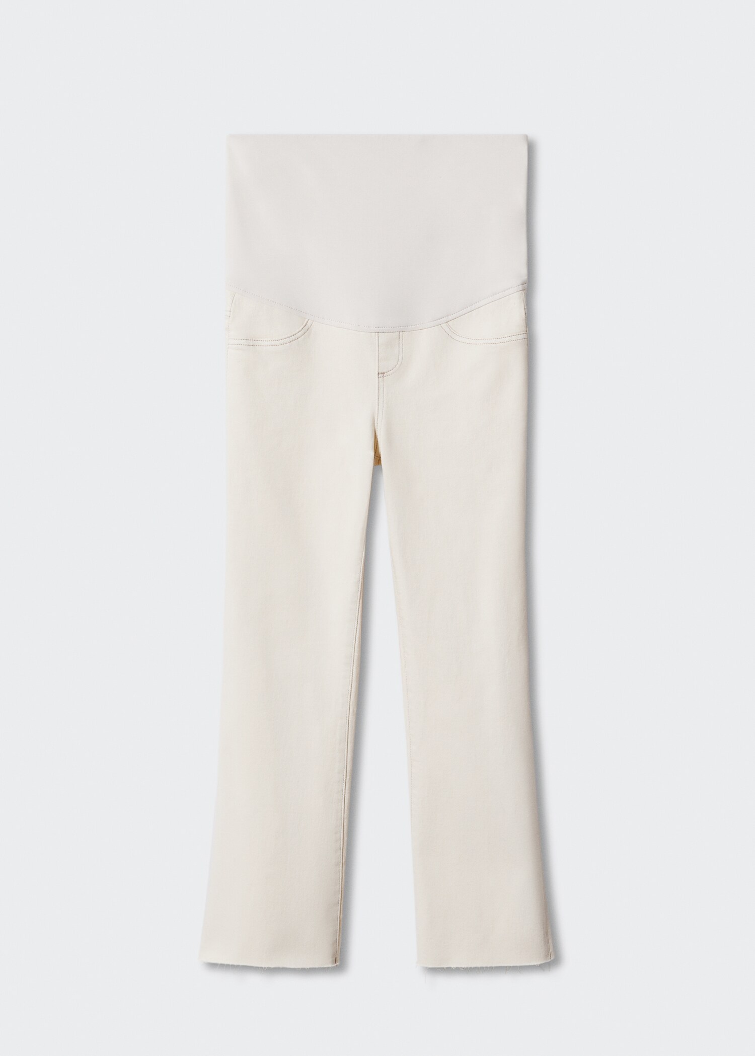Blugi flare cropped pentru gravide - Articol fără model