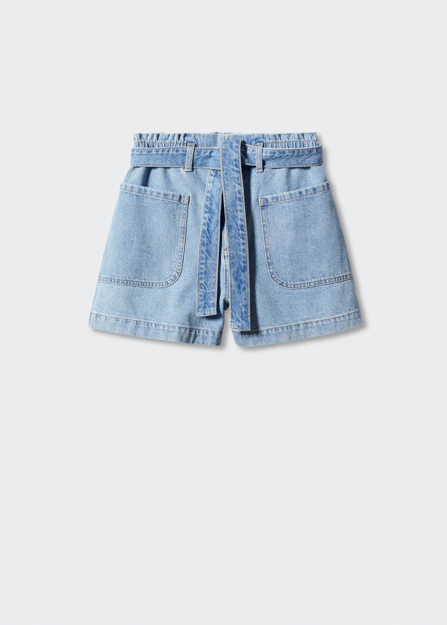 Paperbag denim shorts - Article without model