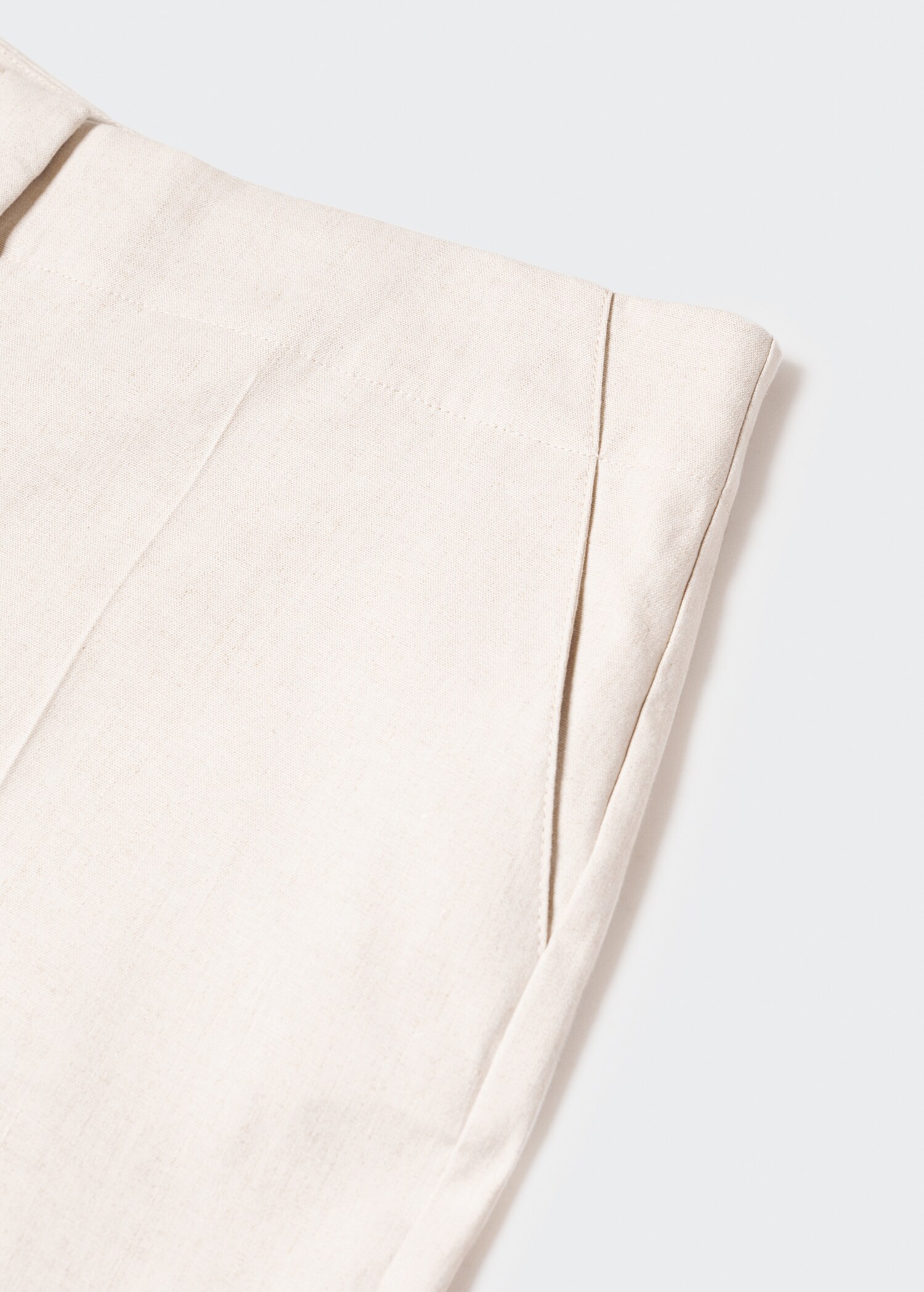 Straight linen-blend pants - Details of the article 8