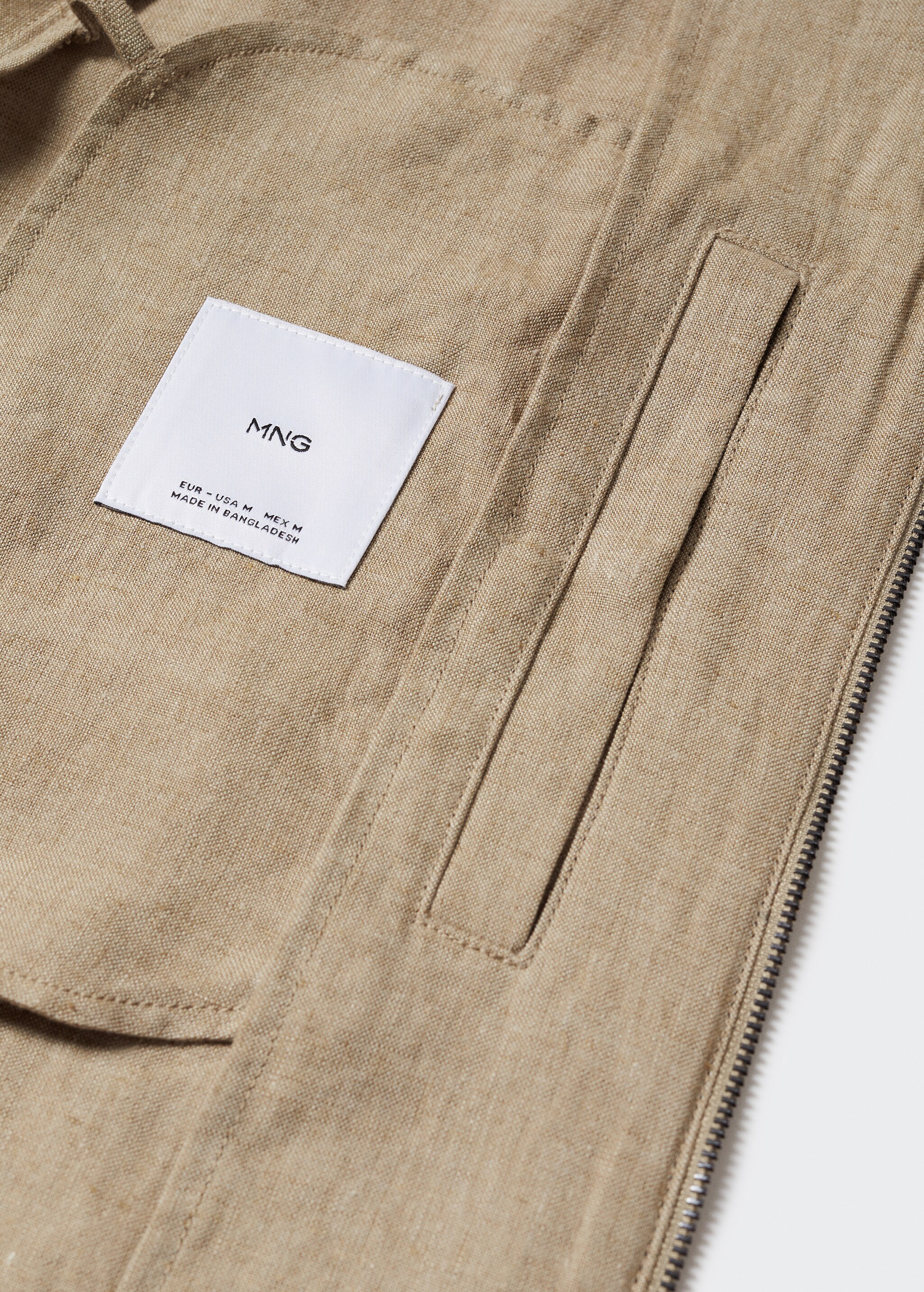 Bomber jacket 100% linen - Details of the article 8