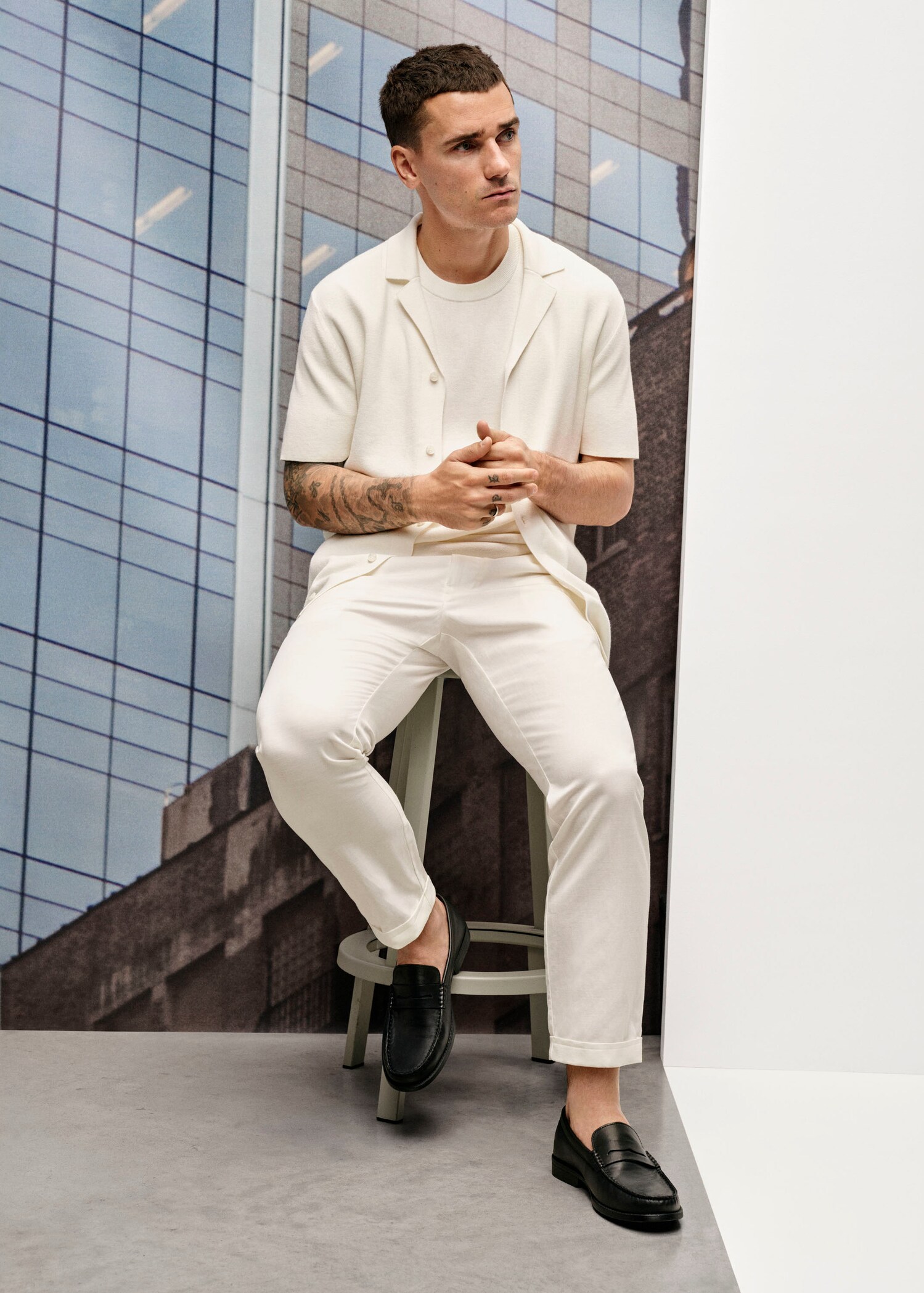 Linen drawstring trousers - lyocell - Details of the article 5