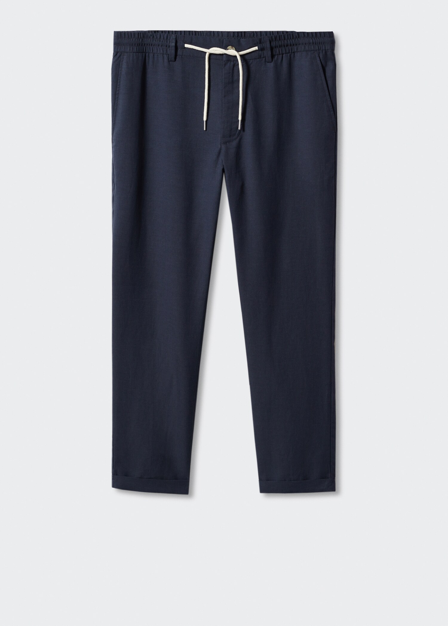 Linen drawstring trousers - lyocell - Article without model