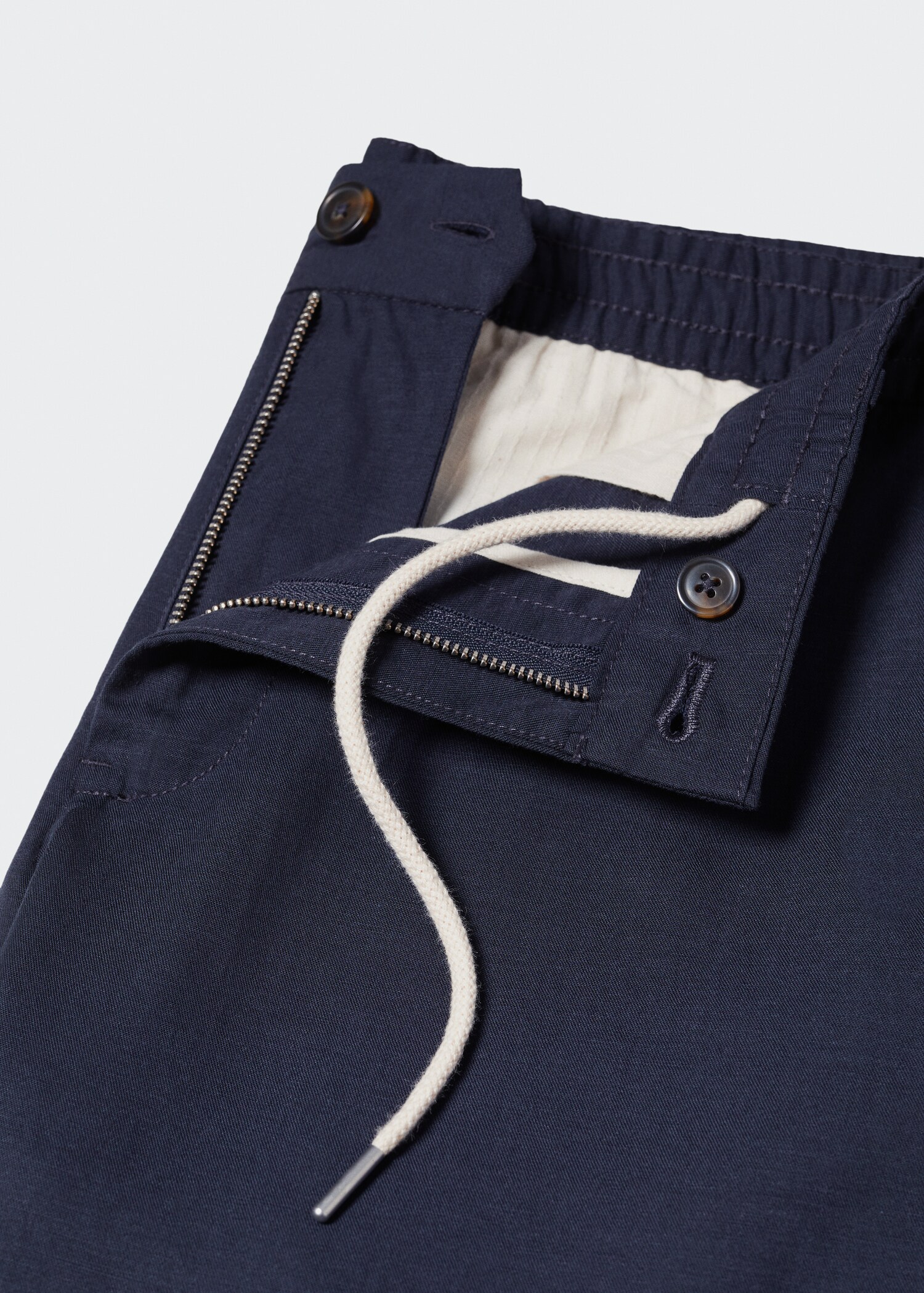 Linen drawstring pants - lyocell - Details of the article 8