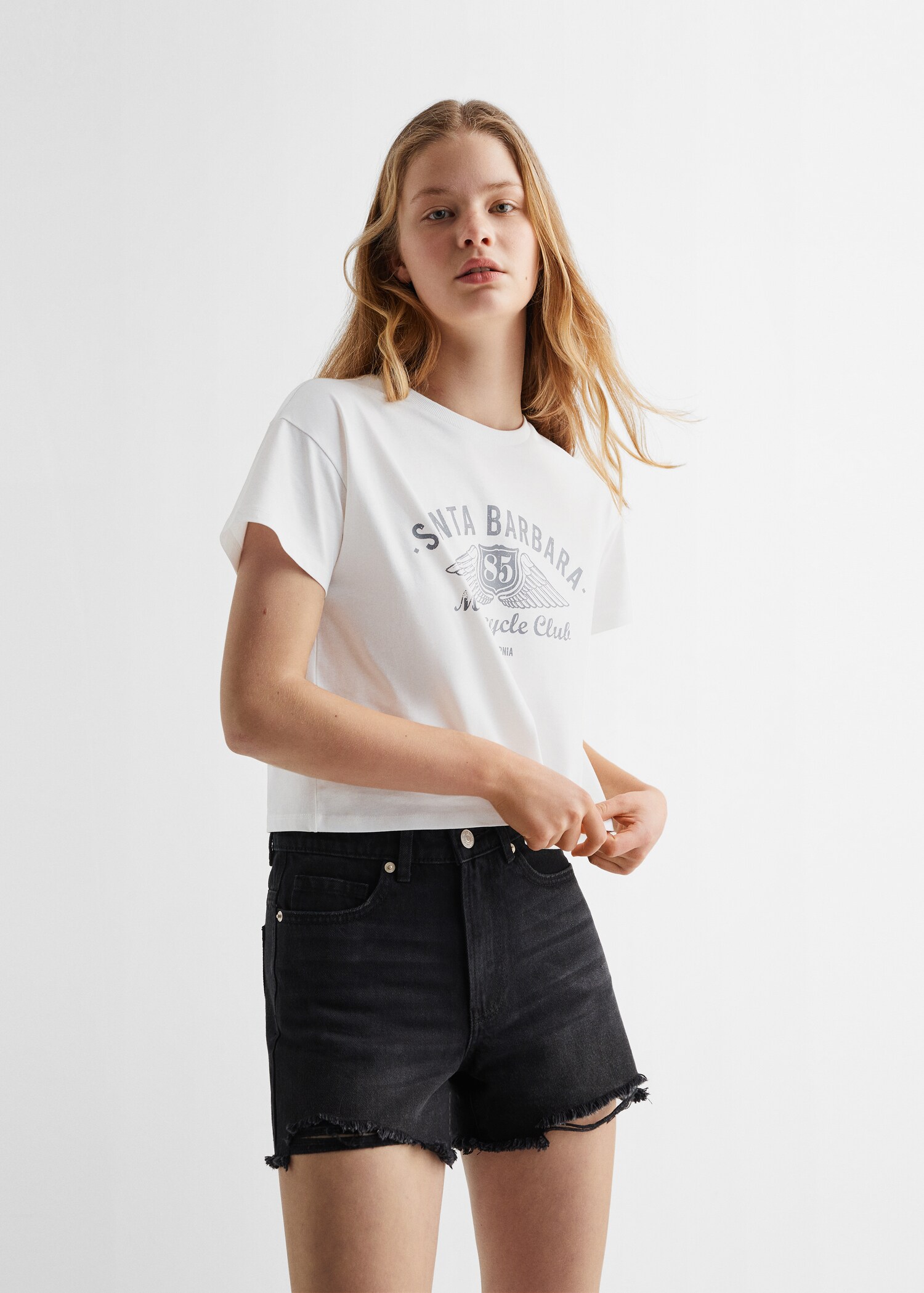 Tricou din bumbac imprimat - Plan mediu