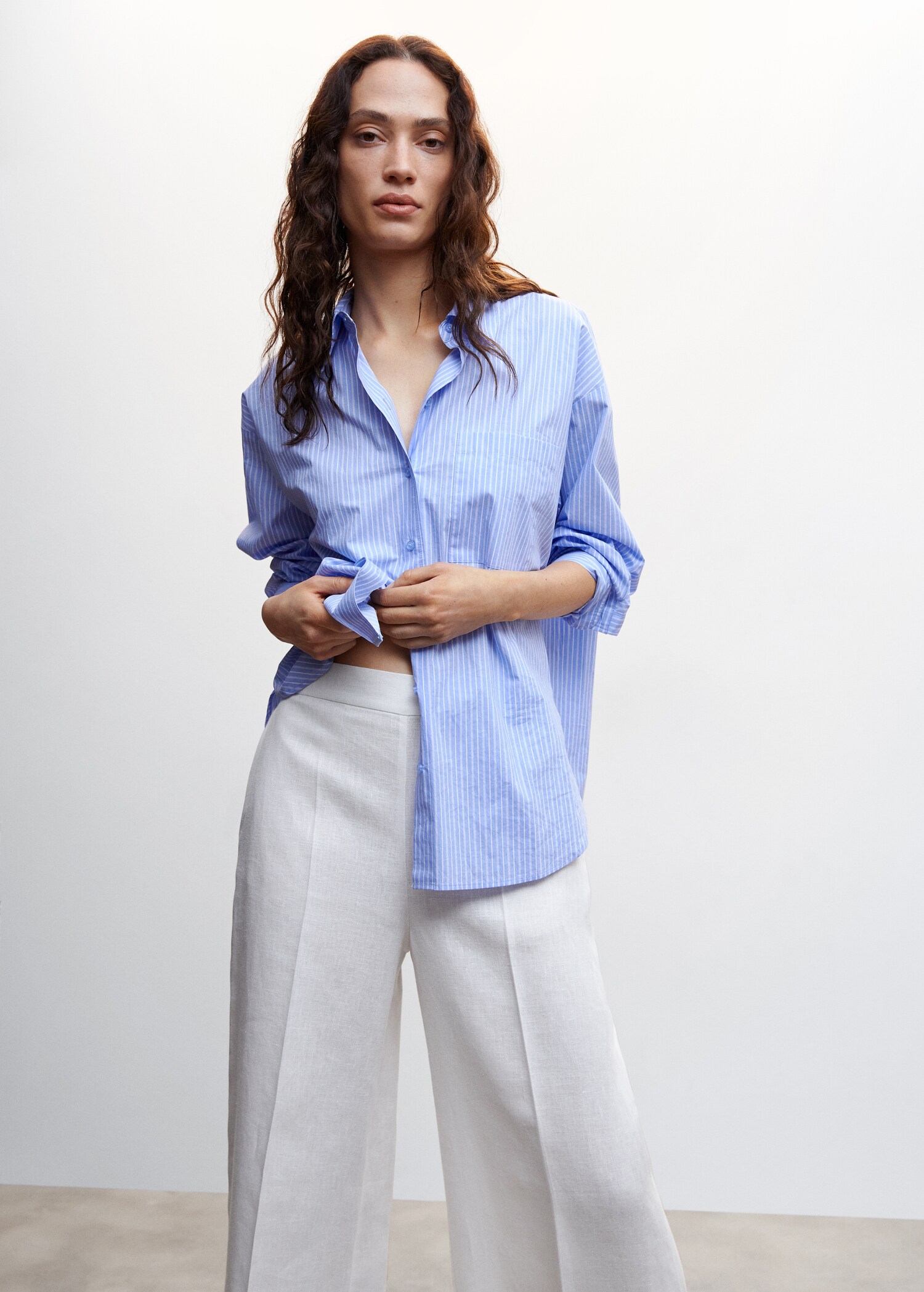 100% linen culotte pants  - Details of the article 1