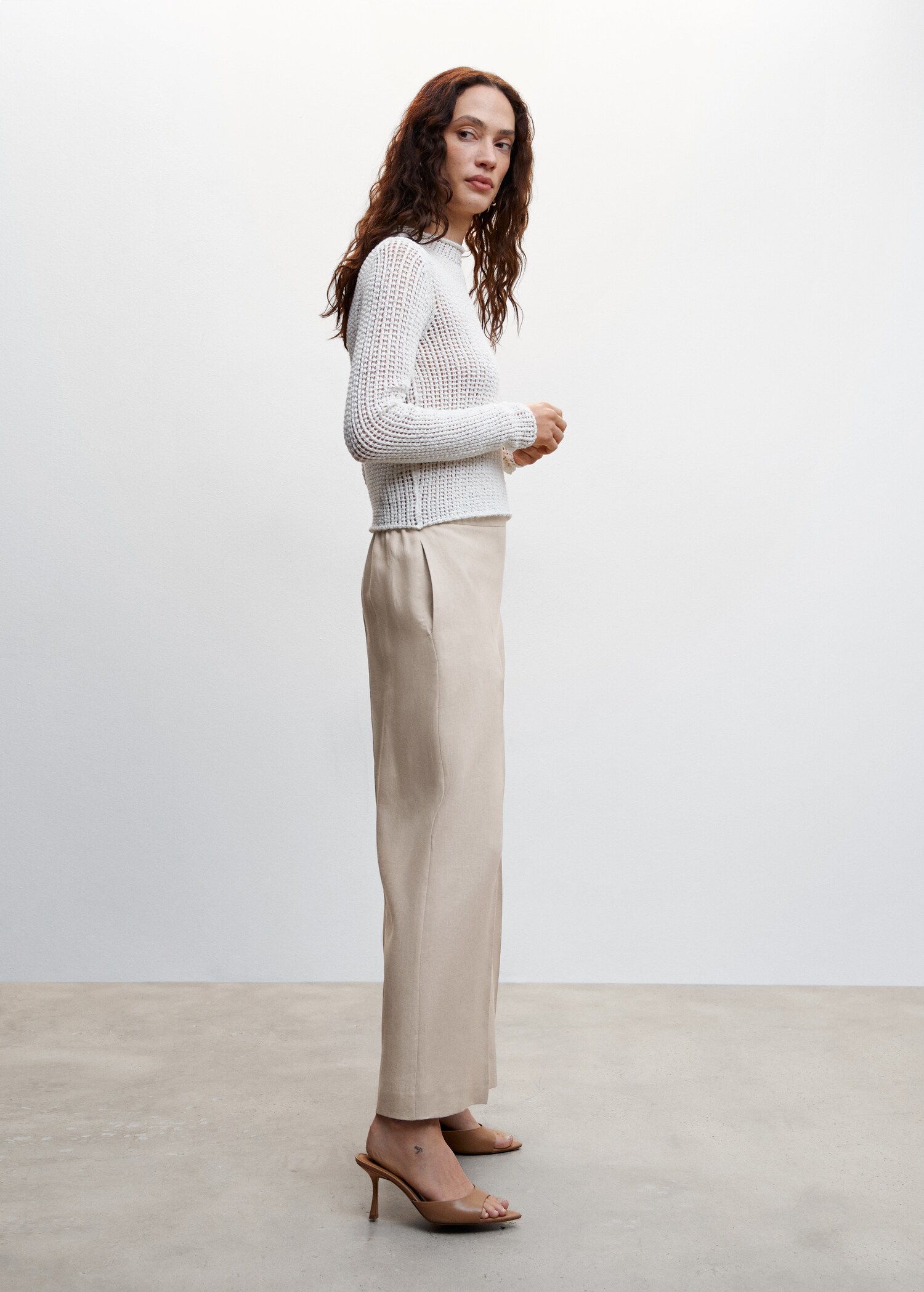 100% linen culotte pants  - Details of the article 6