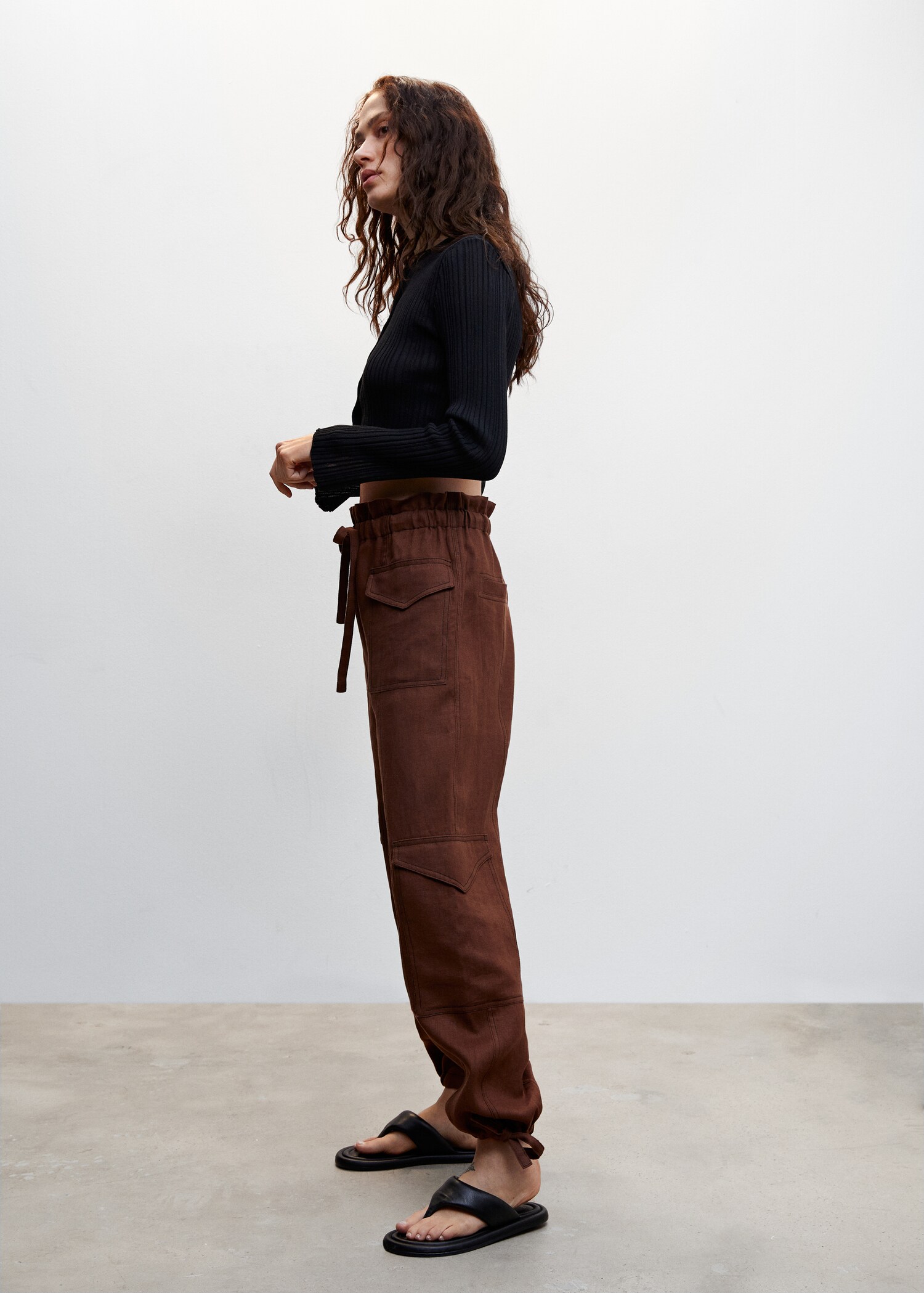 Linen cargo pants - Details of the article 6