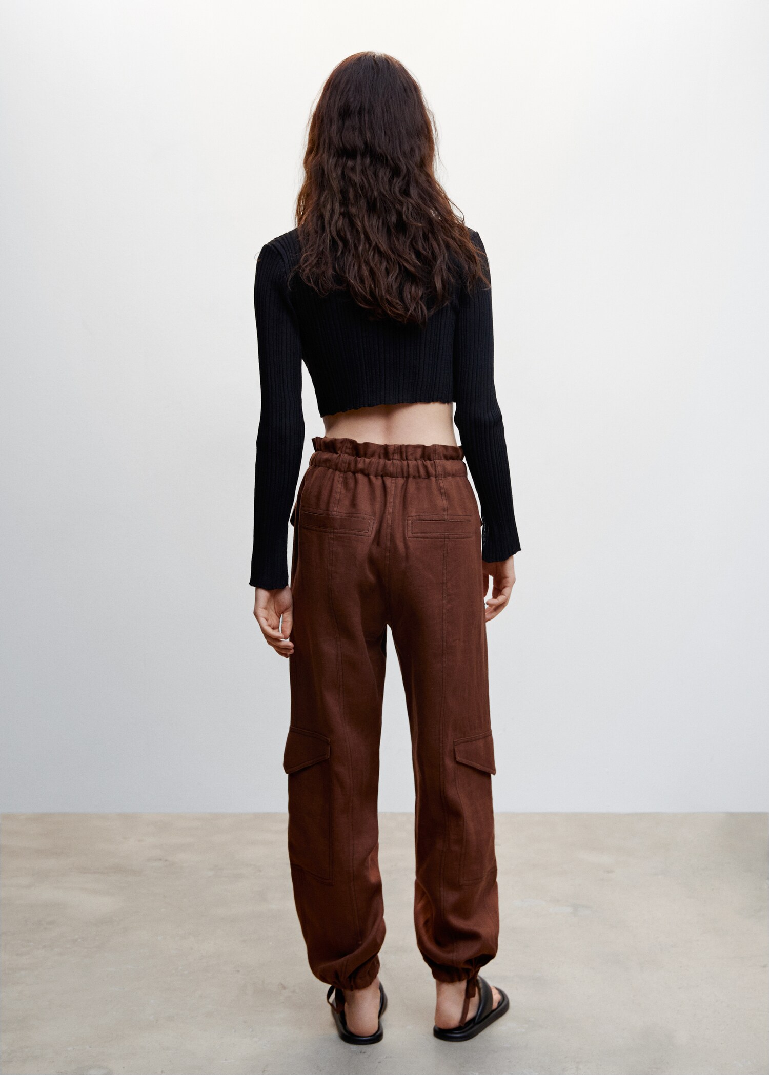 Linen cargo pants - Reverse of the article