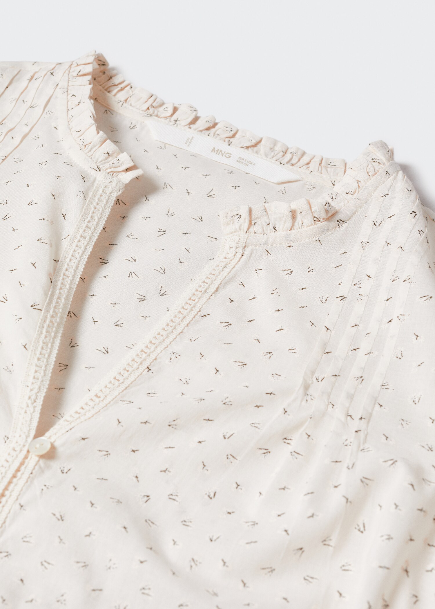 Blusa floral manga abullonada - Detalle del artículo 8
