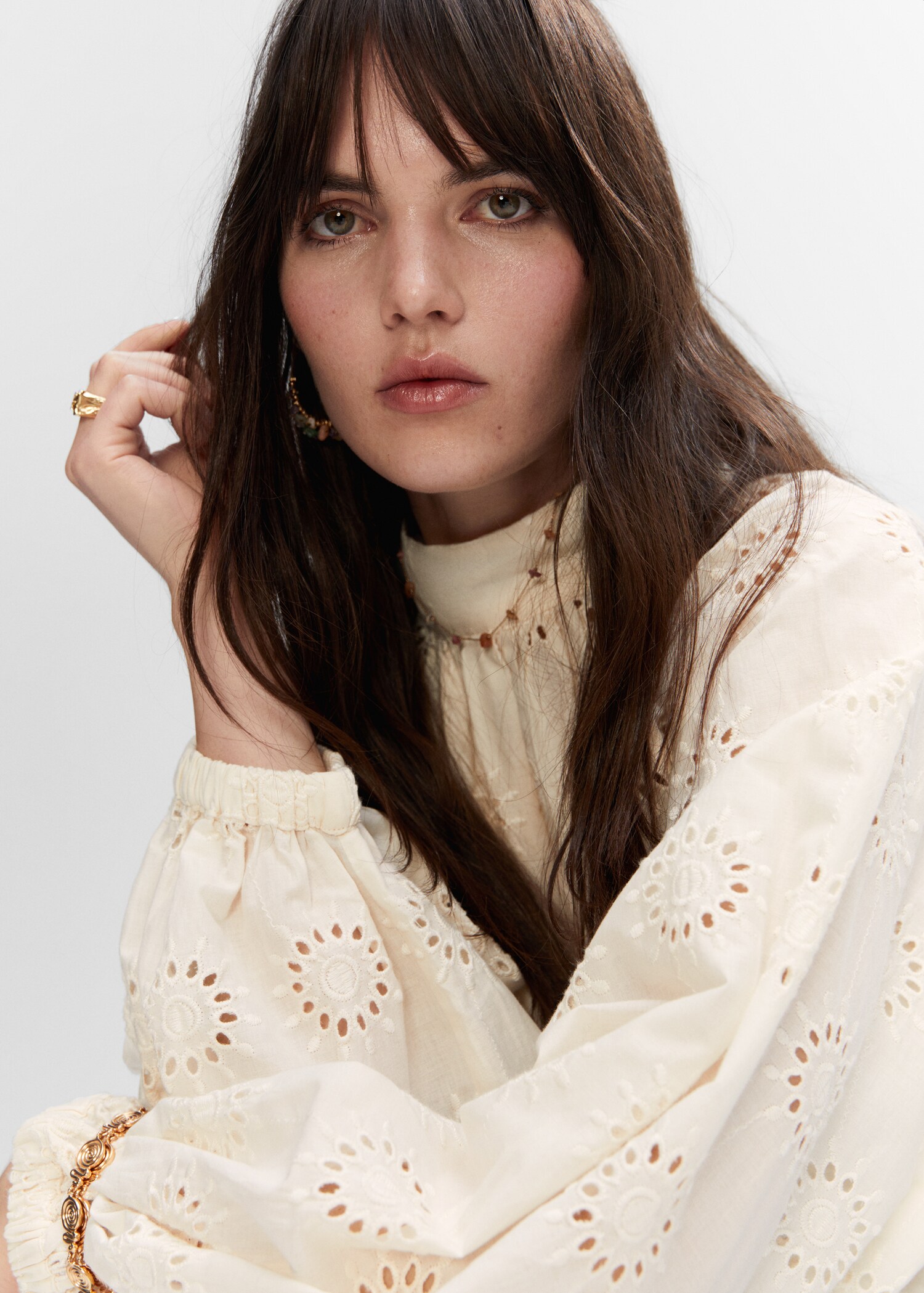 Blouse ajourée brodée - Détail de l'article 1