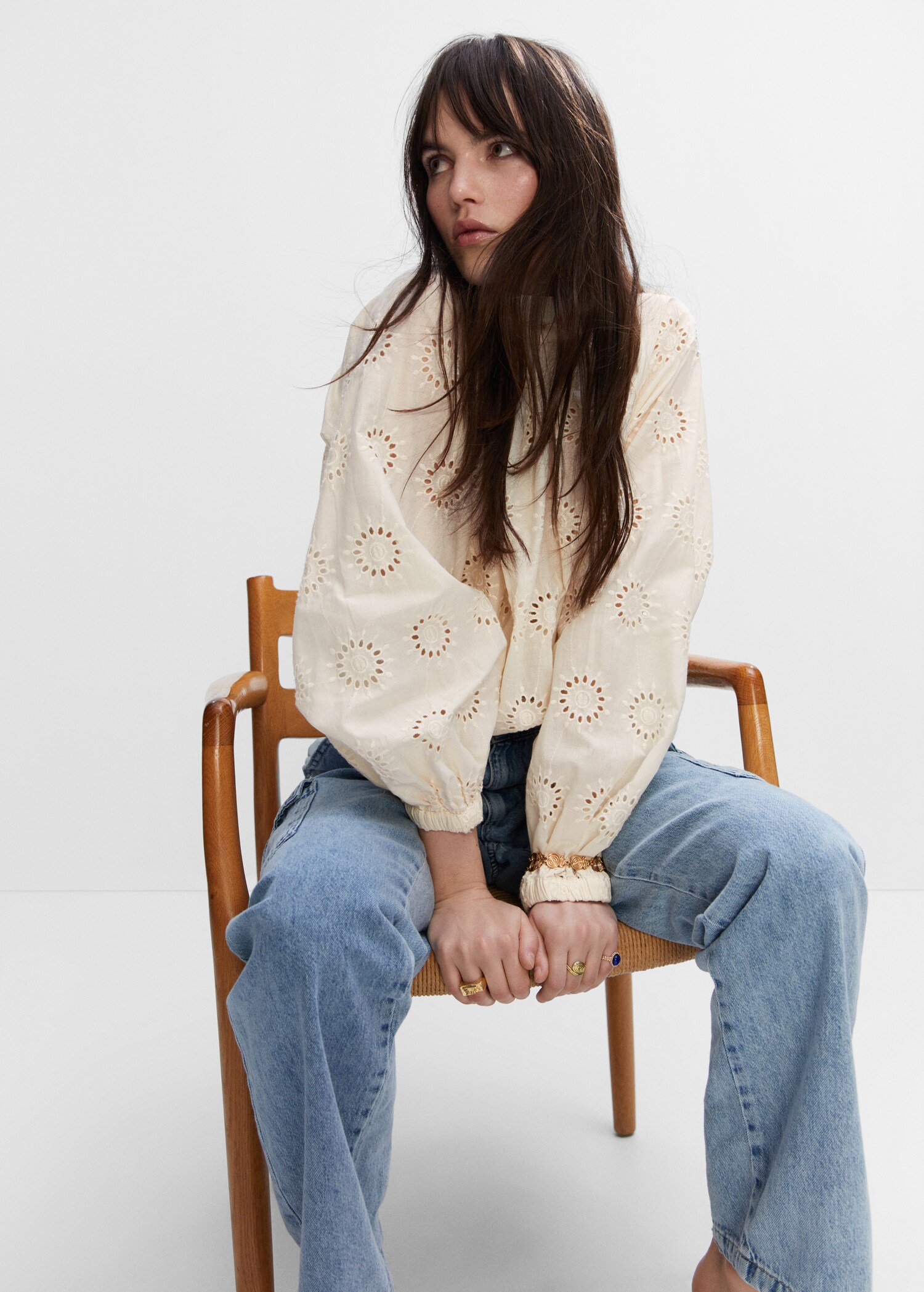 Blouse ajourée brodée - Détail de l'article 2
