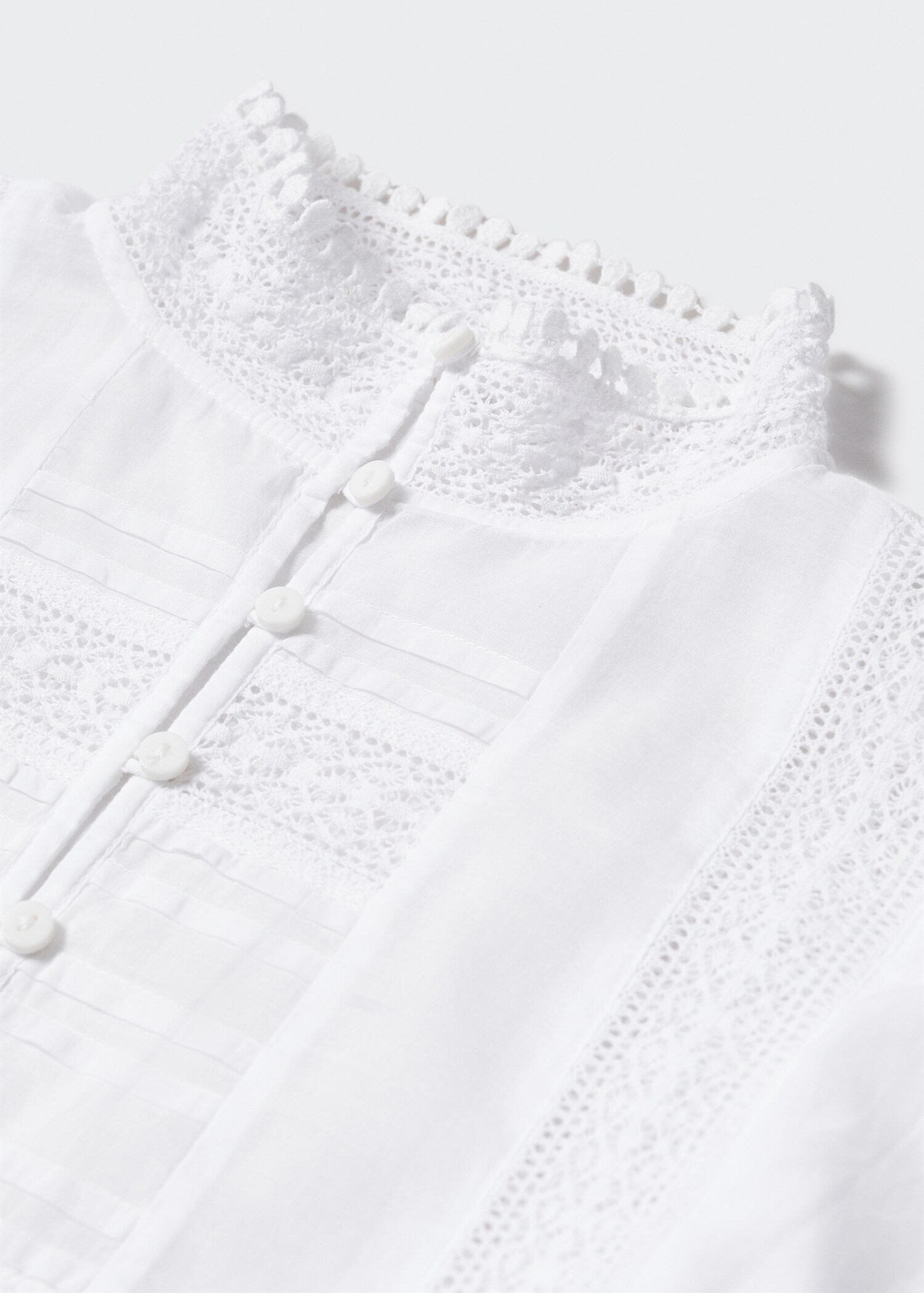 Blouse coton empiècements dentelle - Détail de l'article 8