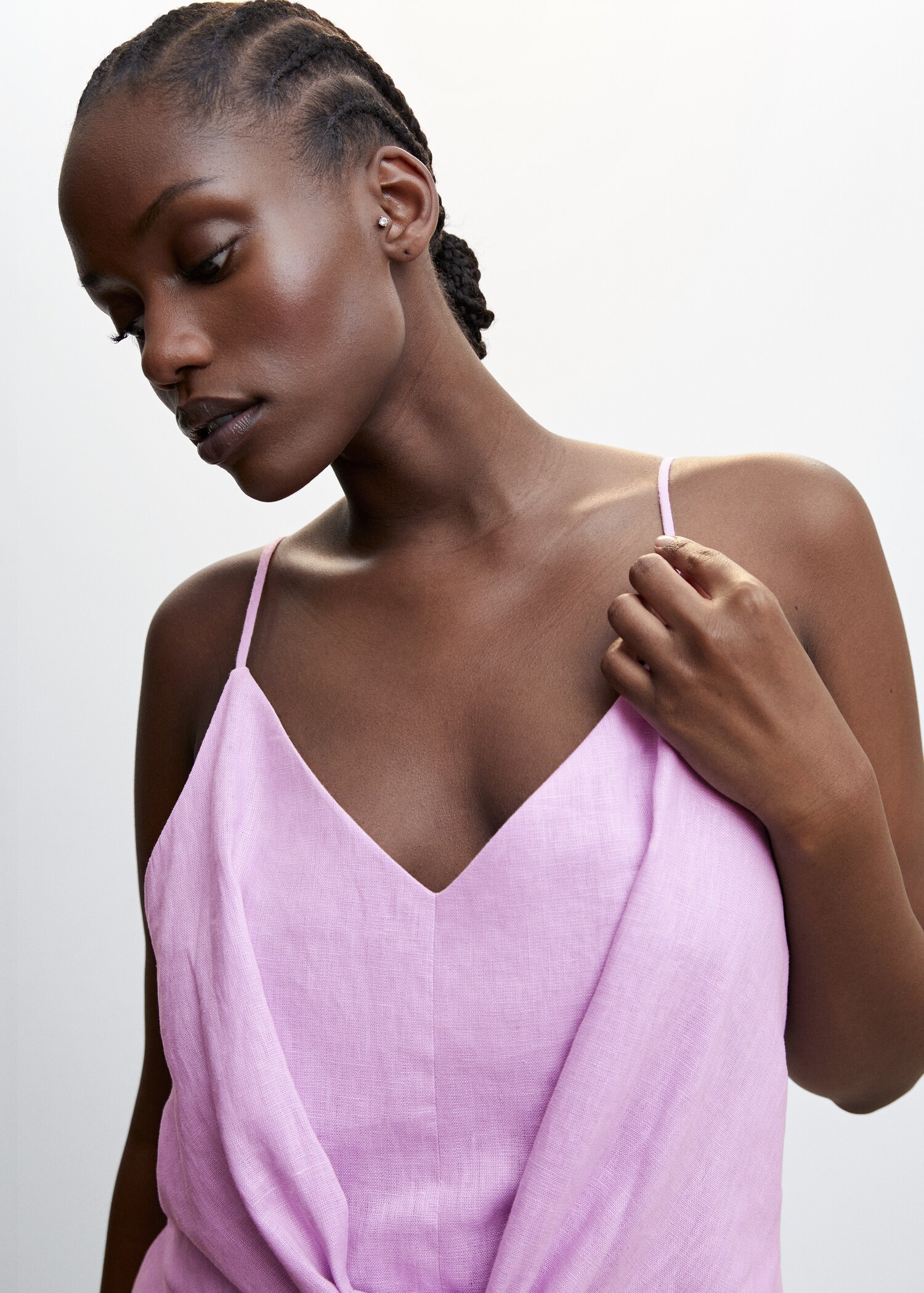 Linen knot jumpsuit - Details of the article 4