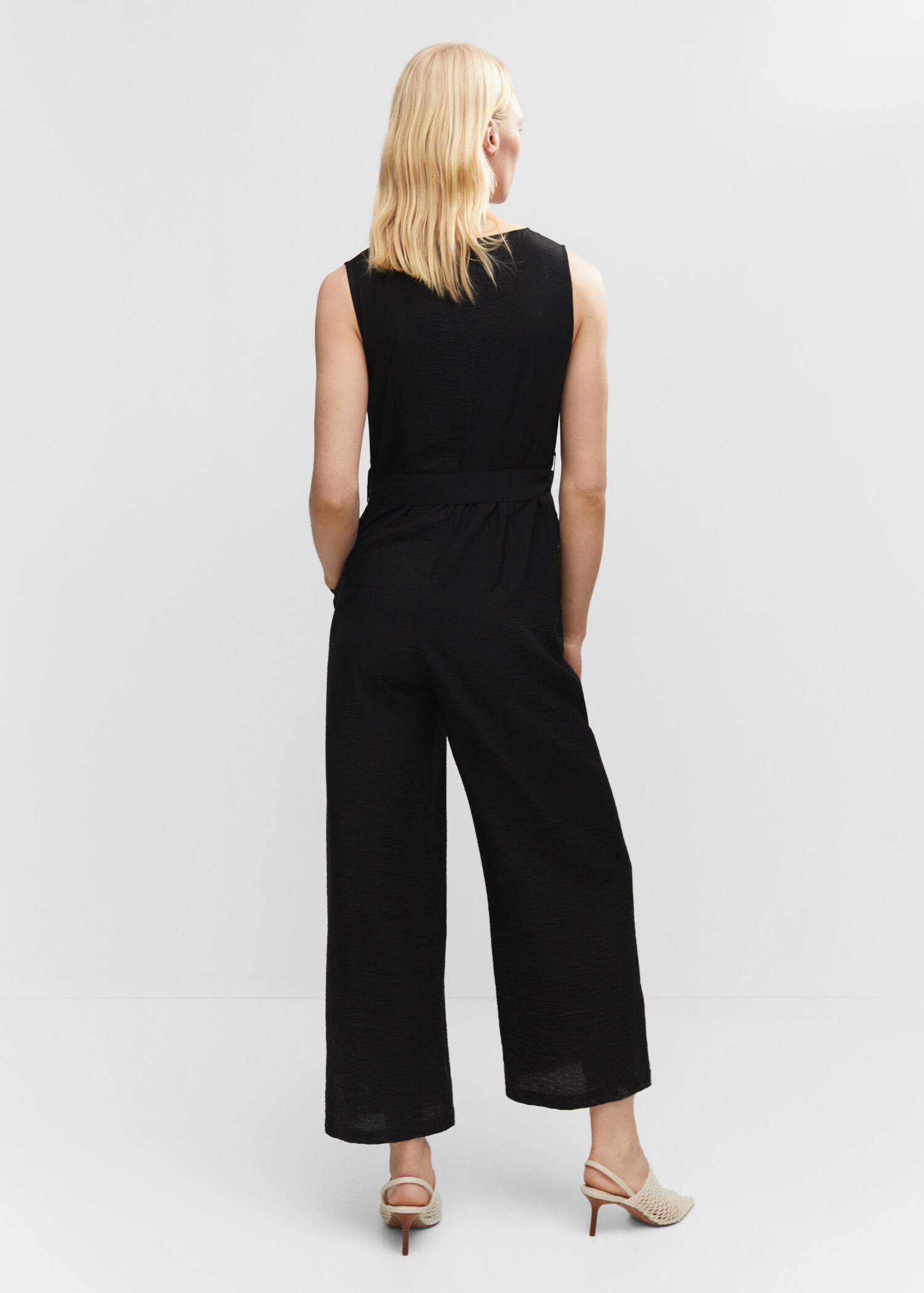 Bow long jumpsuit - Reverse of the article