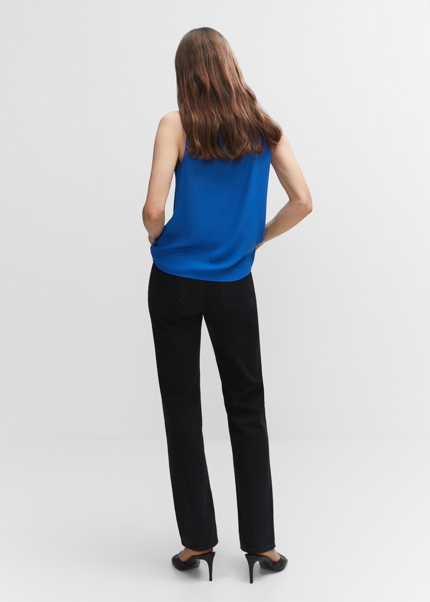 Blusa cruzada botón - Reverso del artículo
