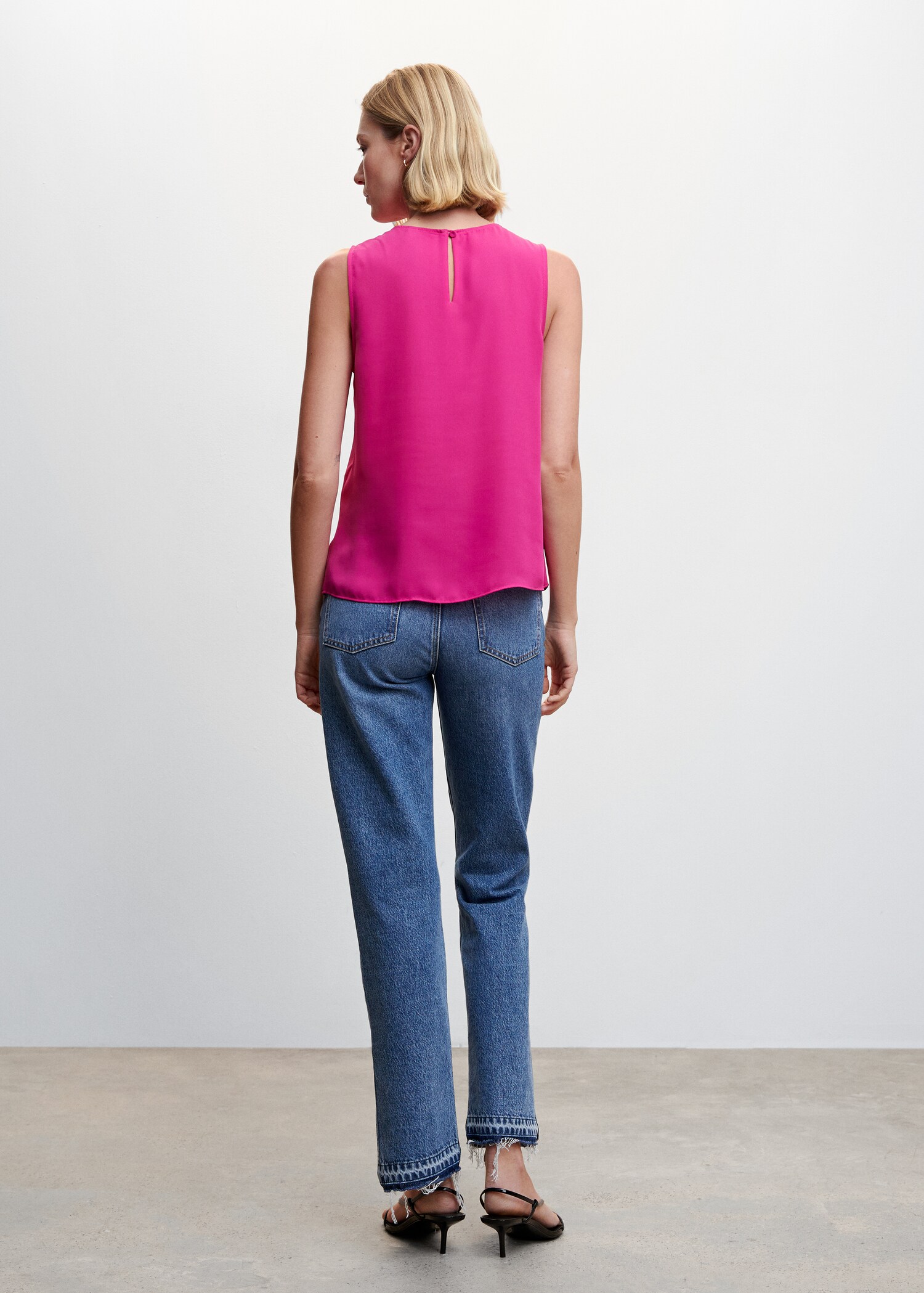Blusa cruzada botón - Reverso del artículo