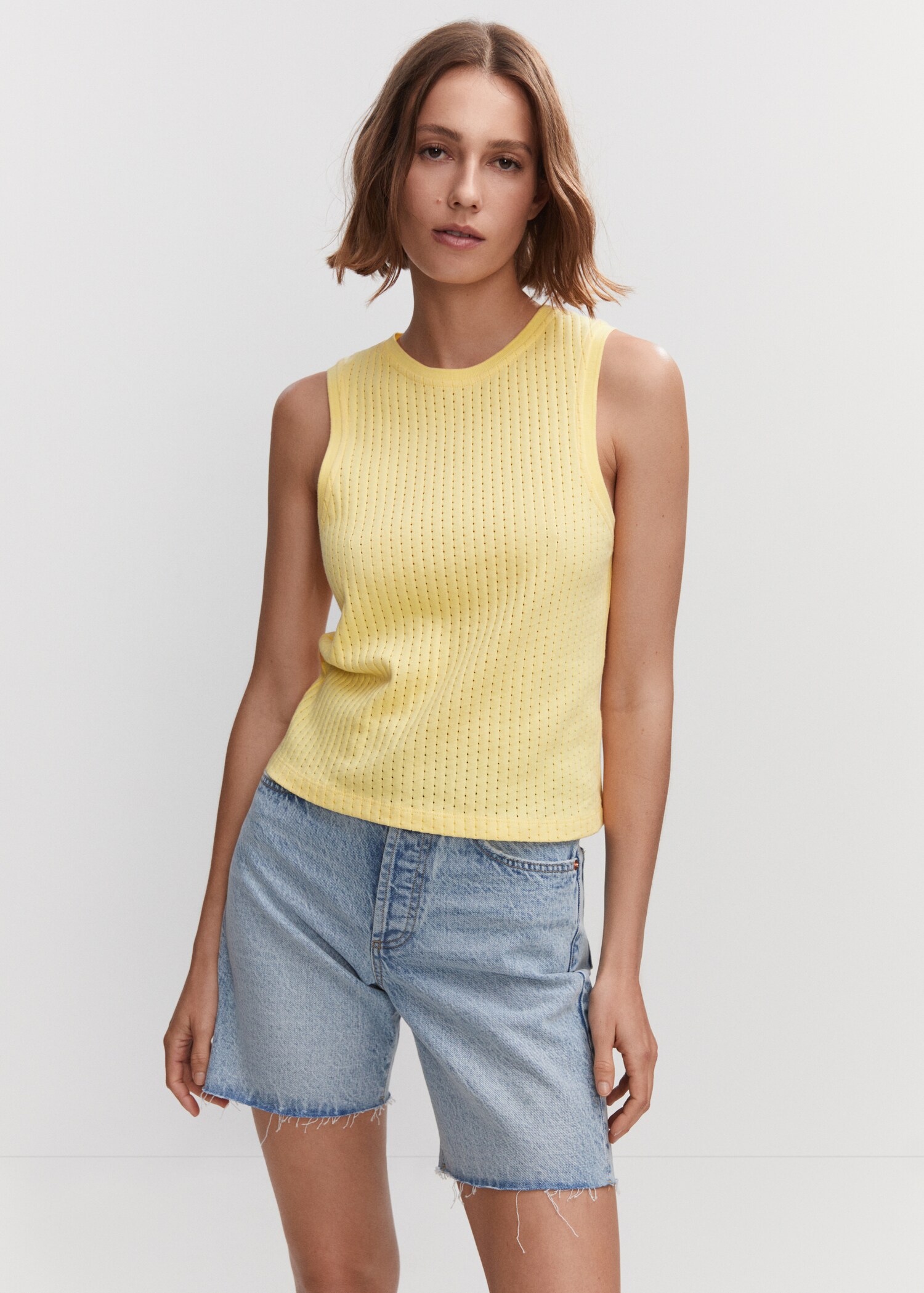 Openwork details knit top - Medium plane