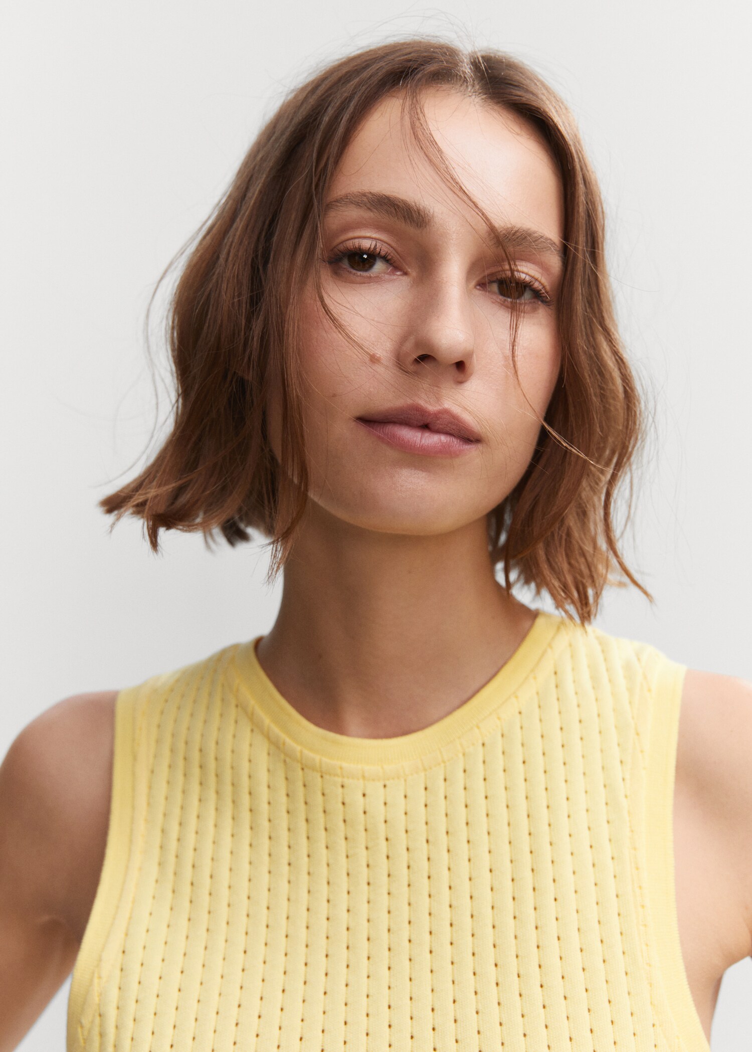 Openwork details knit top - Details of the article 1
